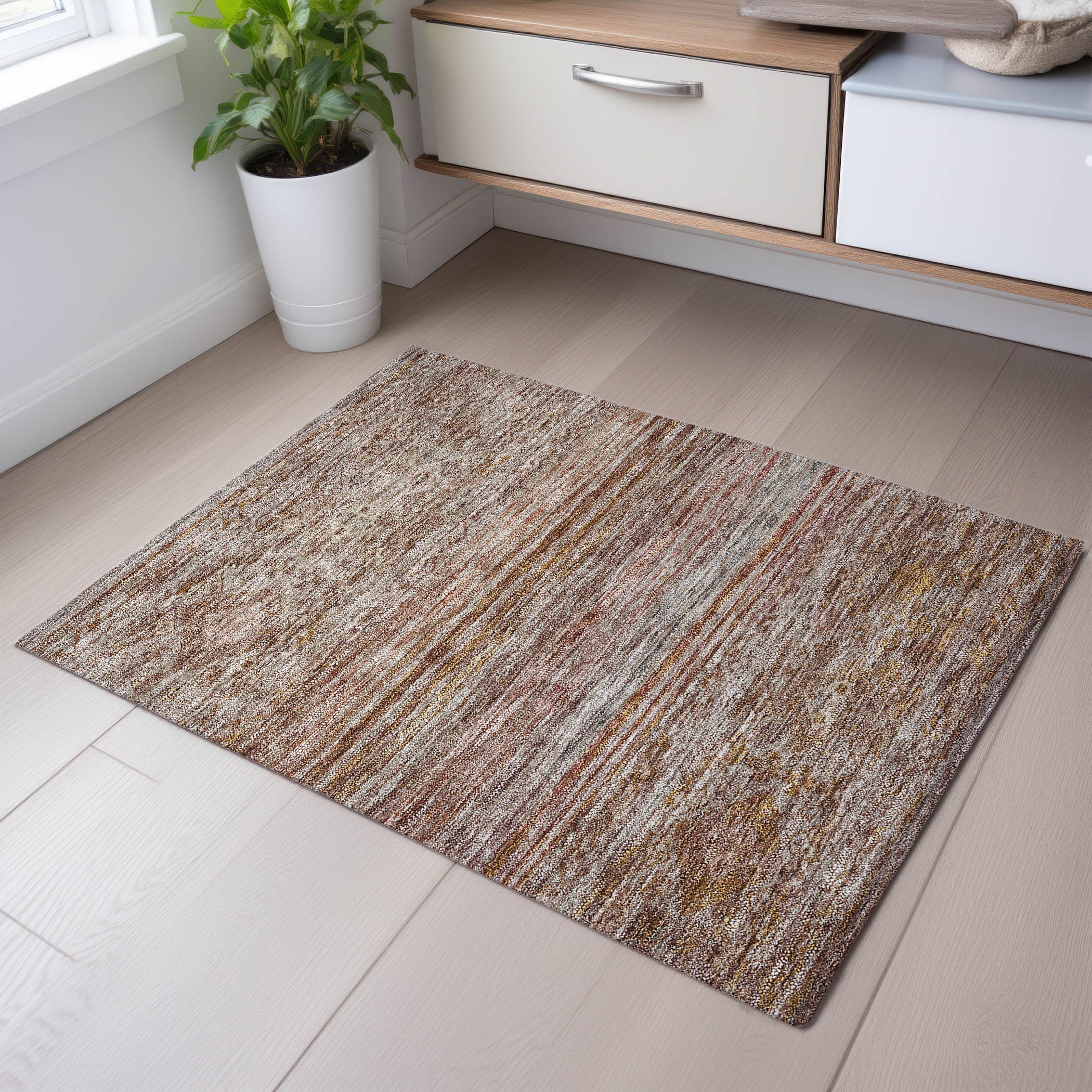 Marrakech Machine Washable Transitional Copper Orange Rug 1'8" x 2'6" #shape_Rectangle