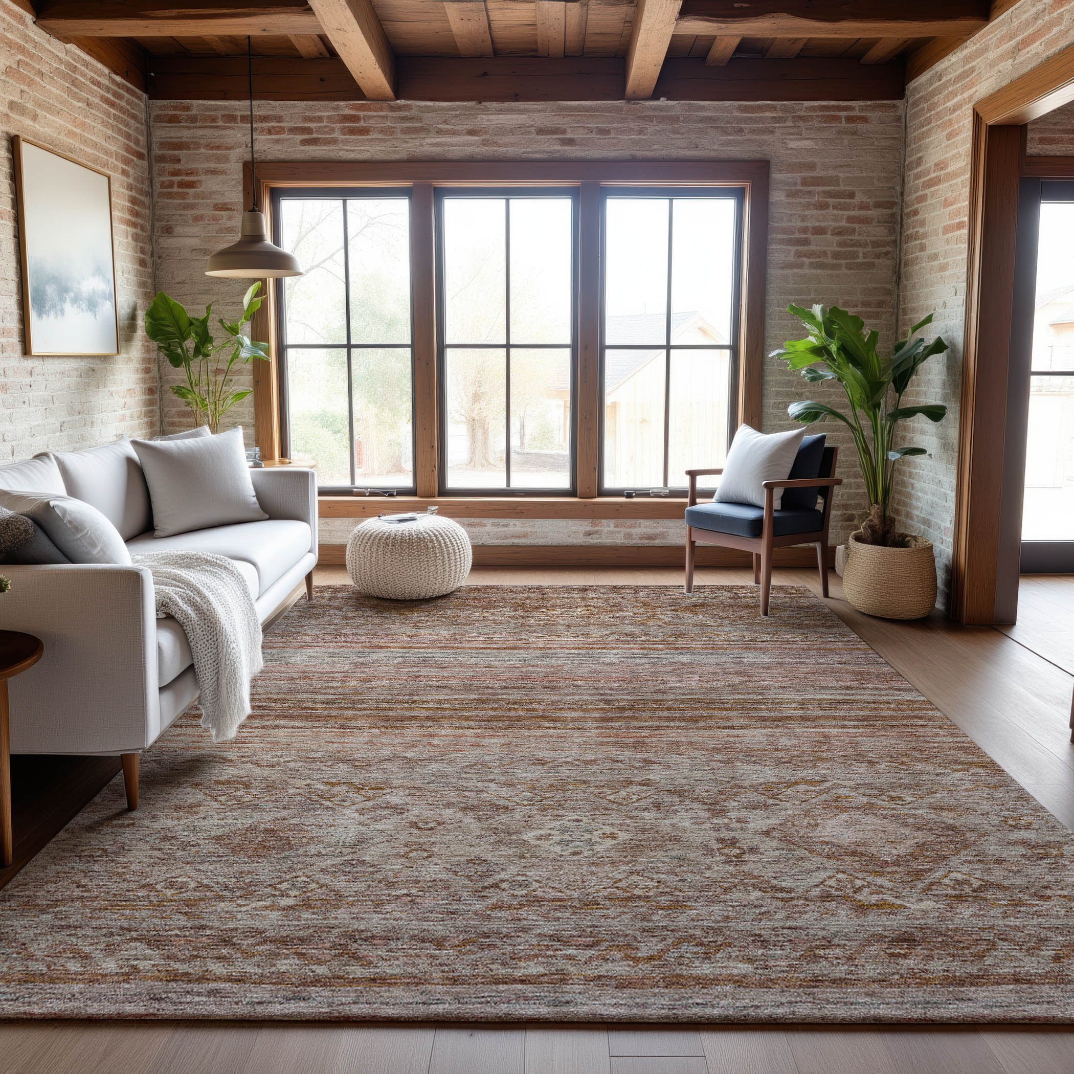 Marrakech Machine Washable Transitional Copper Orange Rug 2'6" x 3'10" #shape_Rectangle
