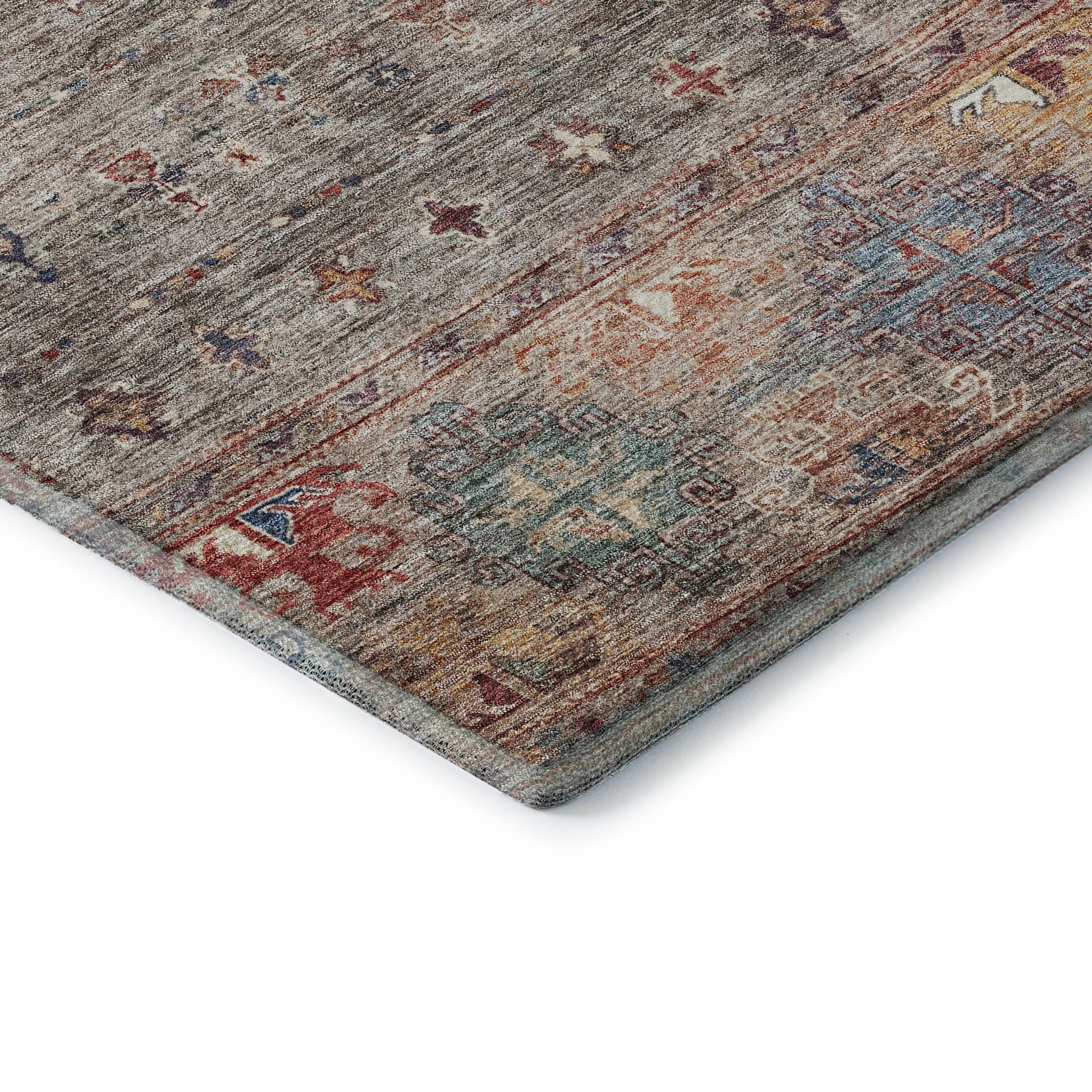 Seoul Machine Washable Transitional Gray Rug 1'8" x 2'6" #shape_Rectangle