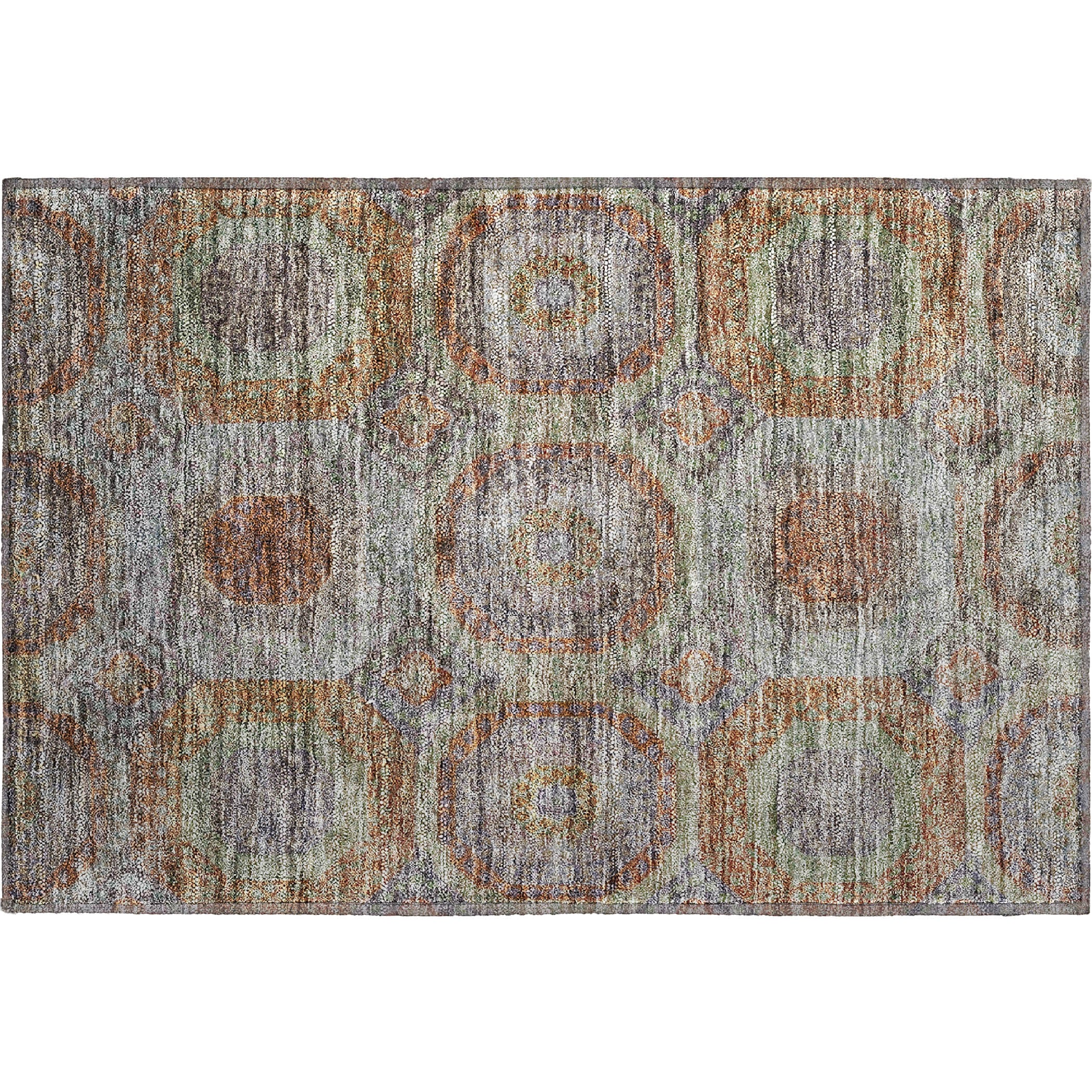 Siena Machine Washable Transitional Paprika Orange Rug 1'8" x 2'6" #shape_Rectangle