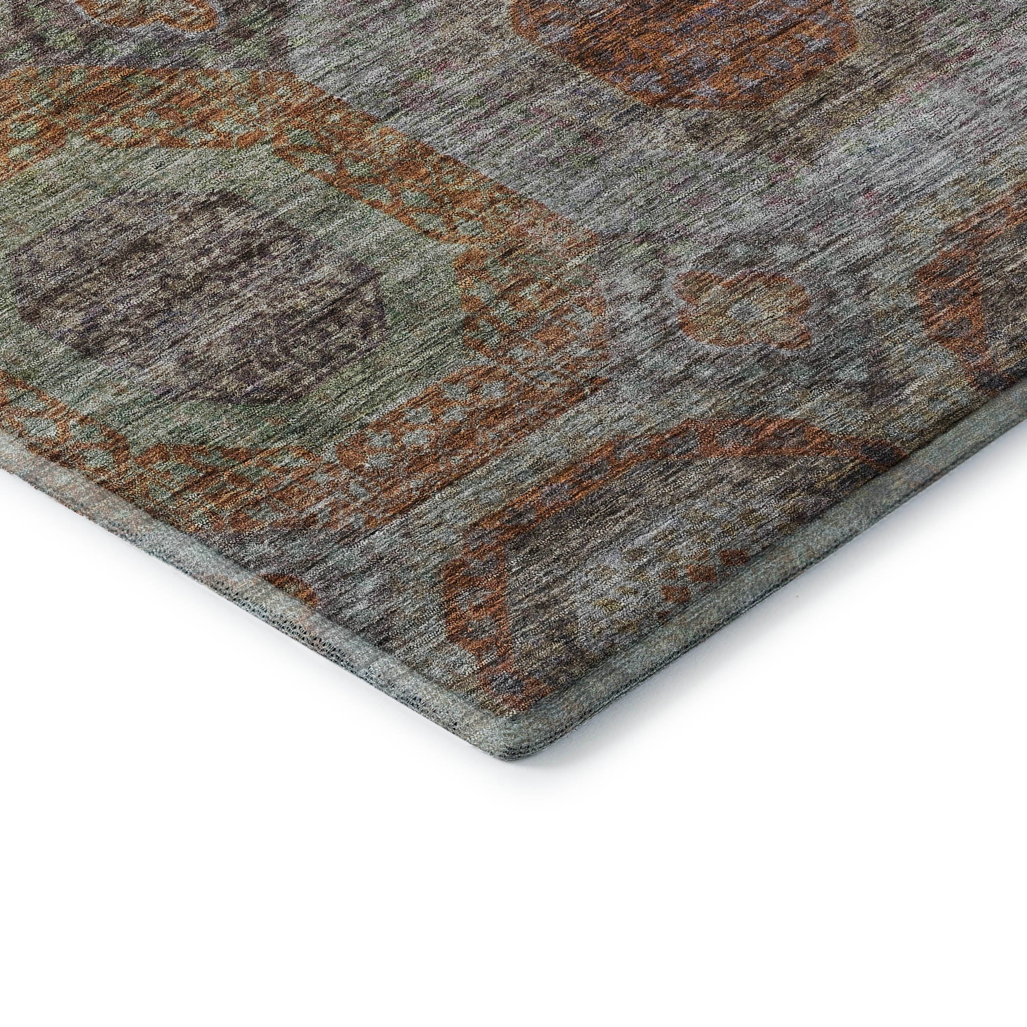 Siena Machine Washable Transitional Paprika Orange Rug 1'8" x 2'6" #shape_Rectangle