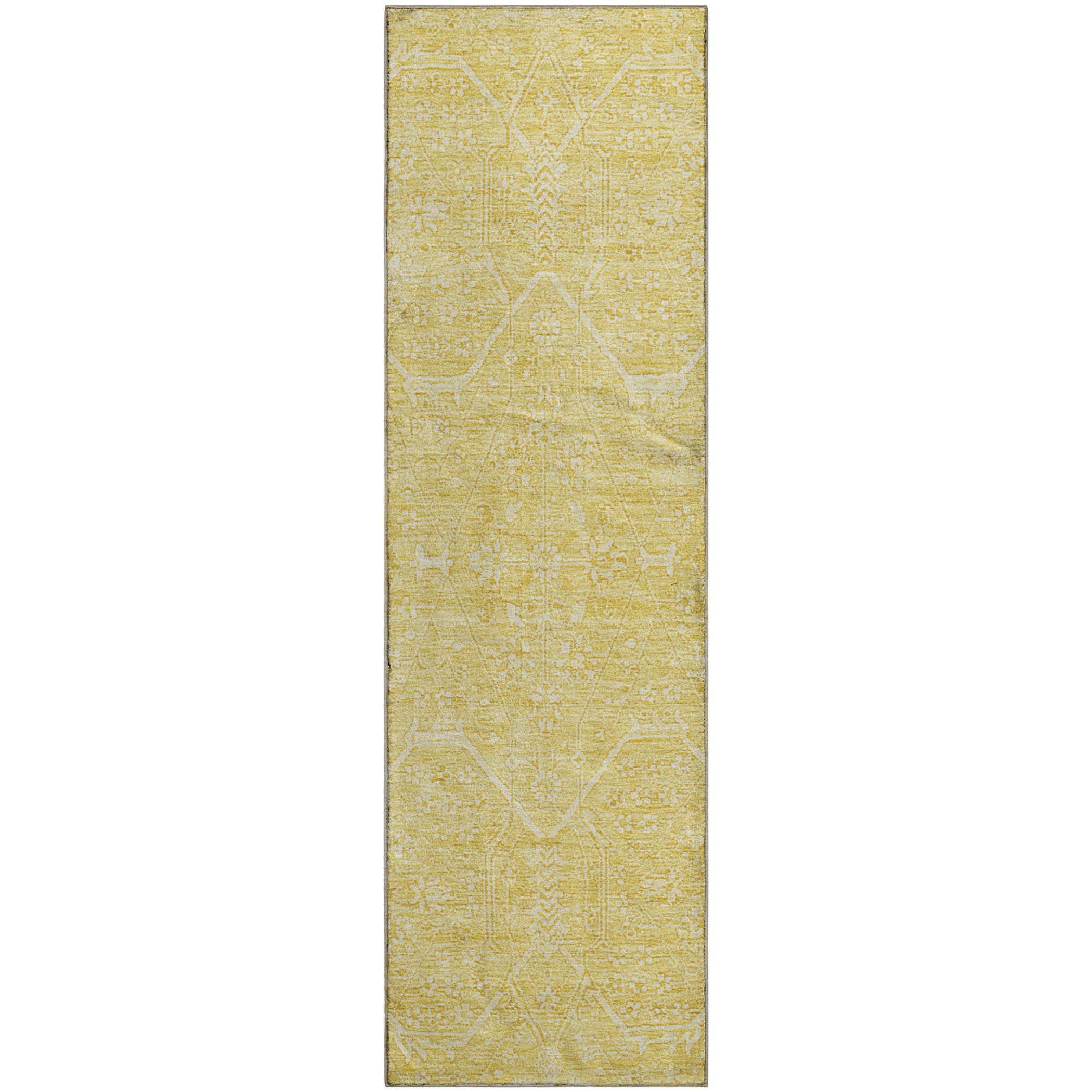 Kotor Machine Washable Traditional Gold Rug 2'3" x 7'6" #shape_Runner
