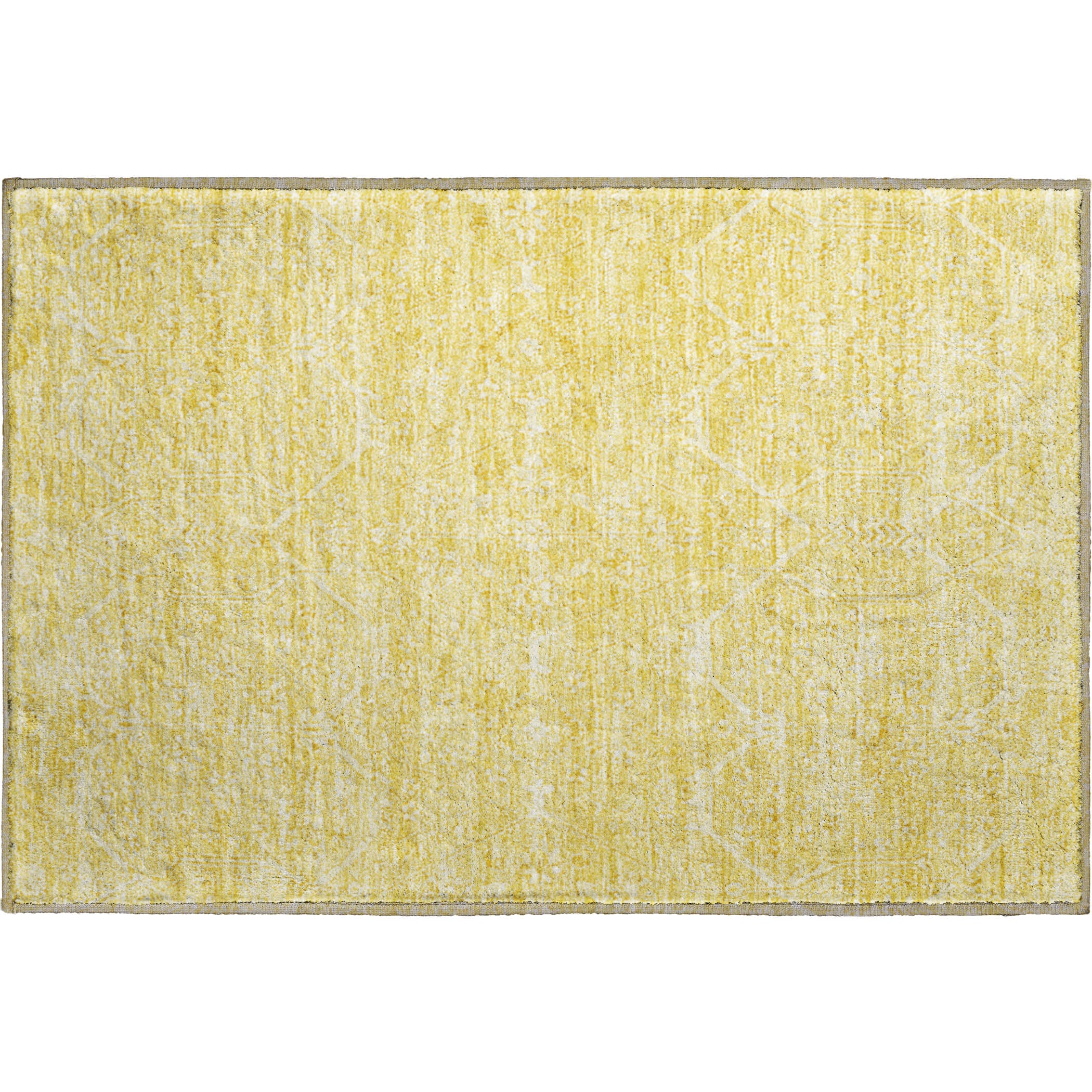 Kotor Machine Washable Traditional Gold Rug 1'8" x 2'6" #shape_Rectangle