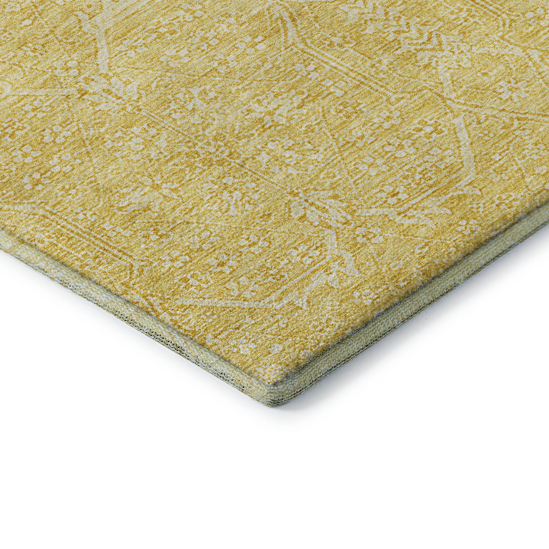 Kotor Machine Washable Traditional Gold Rug 1'8" x 2'6" #shape_Rectangle