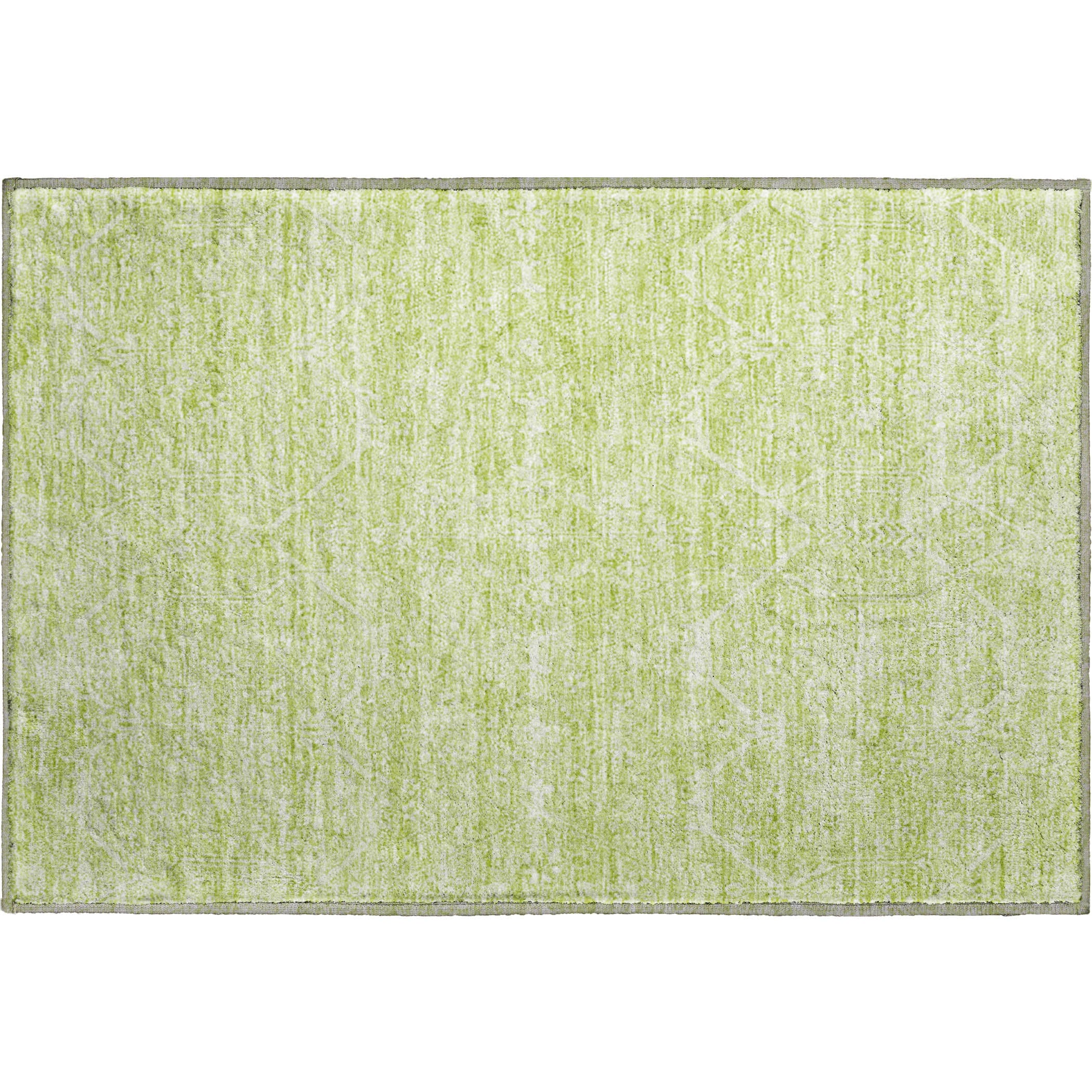 Kotor Machine Washable Traditional Mint Green Rug 1'8" x 2'6" #shape_Rectangle