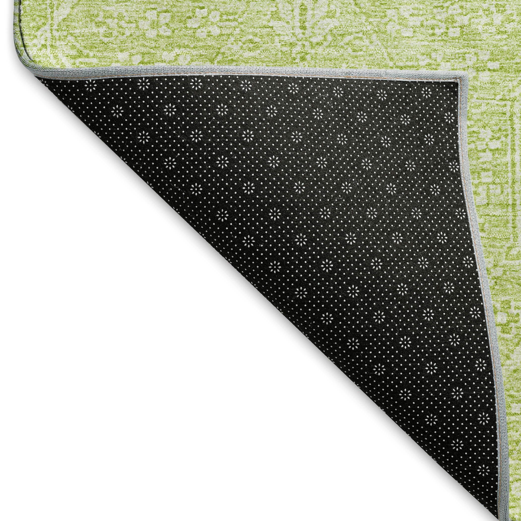 Kotor Machine Washable Traditional Mint Green Rug 1'8" x 2'6" #shape_Rectangle