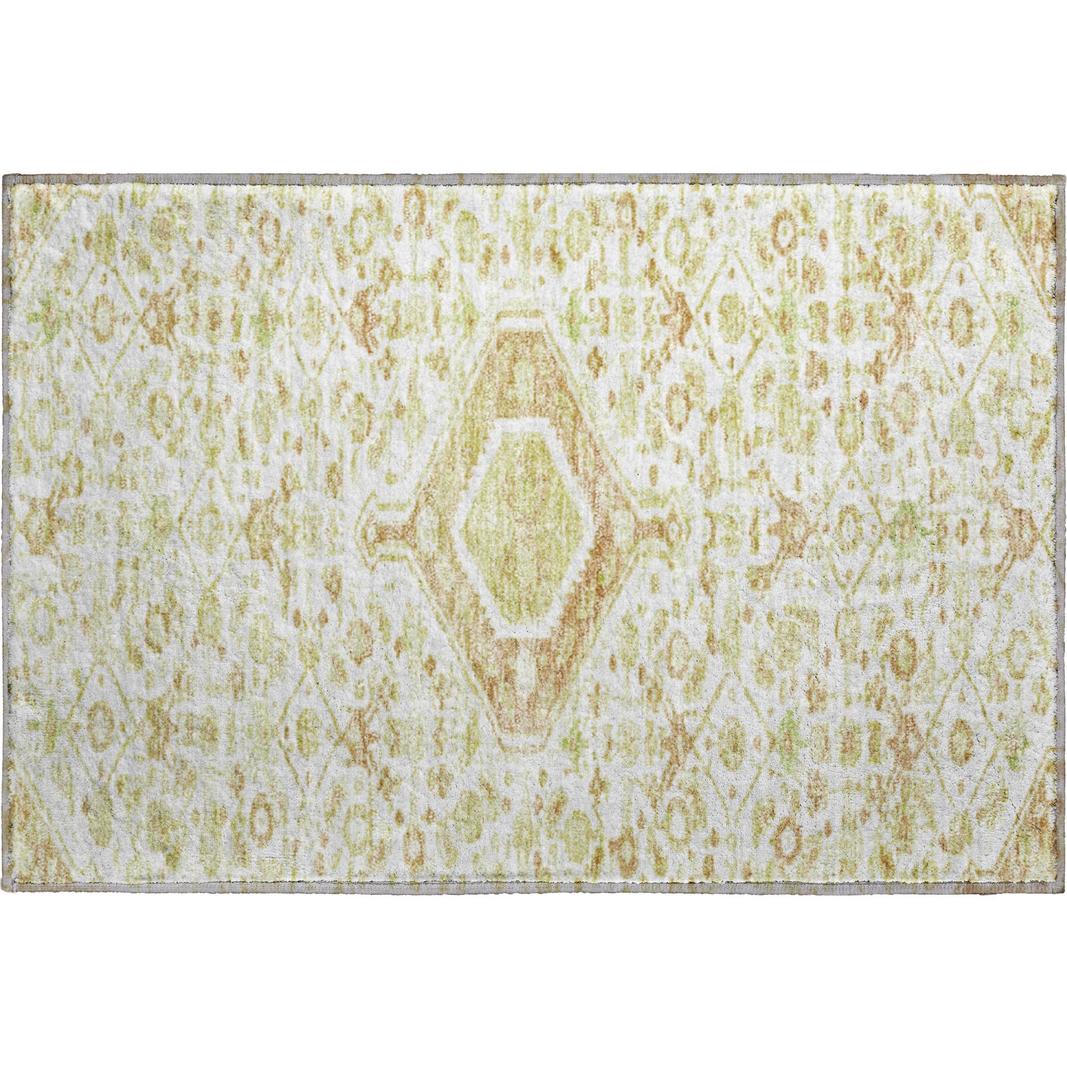 Oslo Machine Washable Traditional Ivory Rug 1'8" x 2'6" #shape_Rectangle