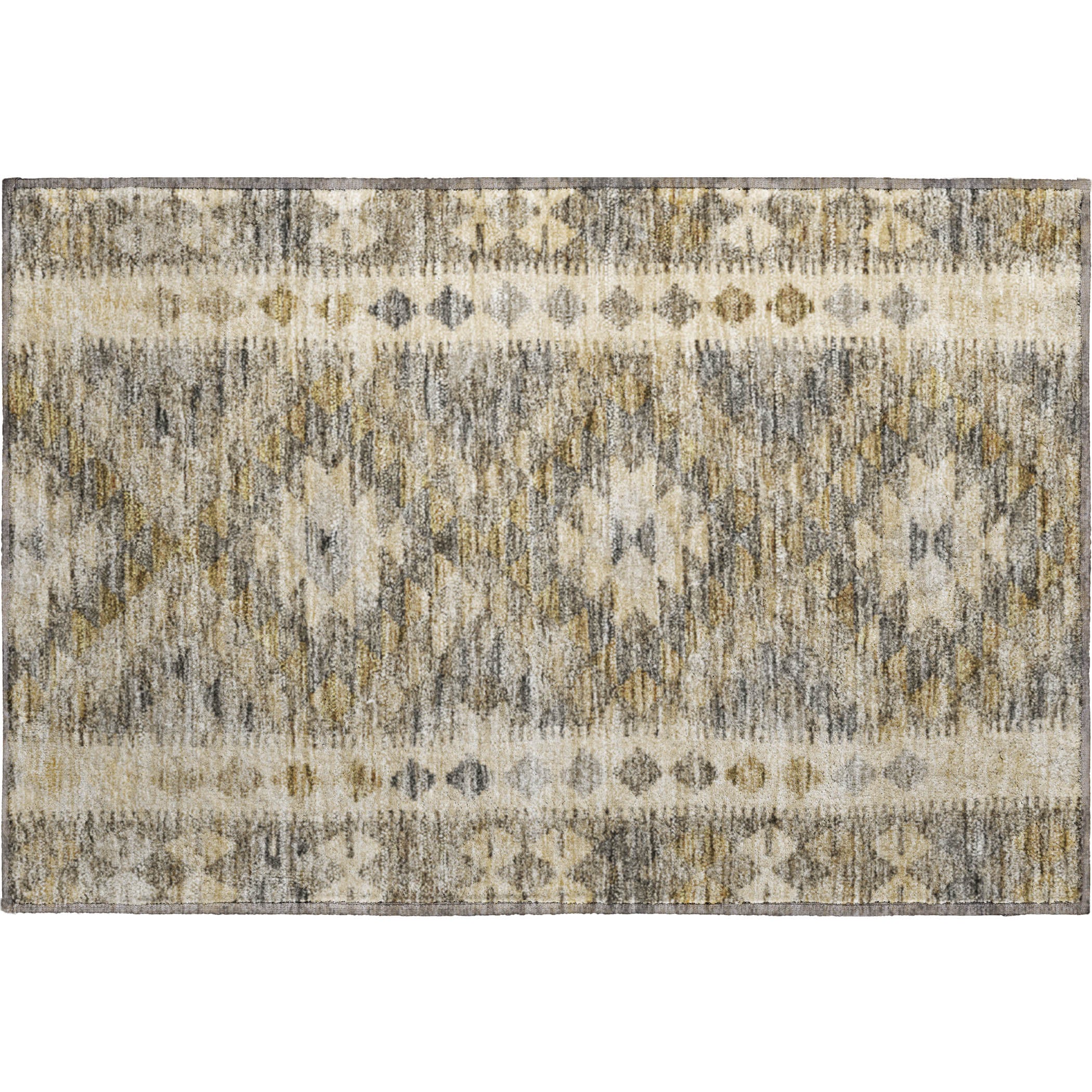 Bogota Machine Washable Transitional Beige Brown Rug 1'8" x 2'6" #shape_Rectangle
