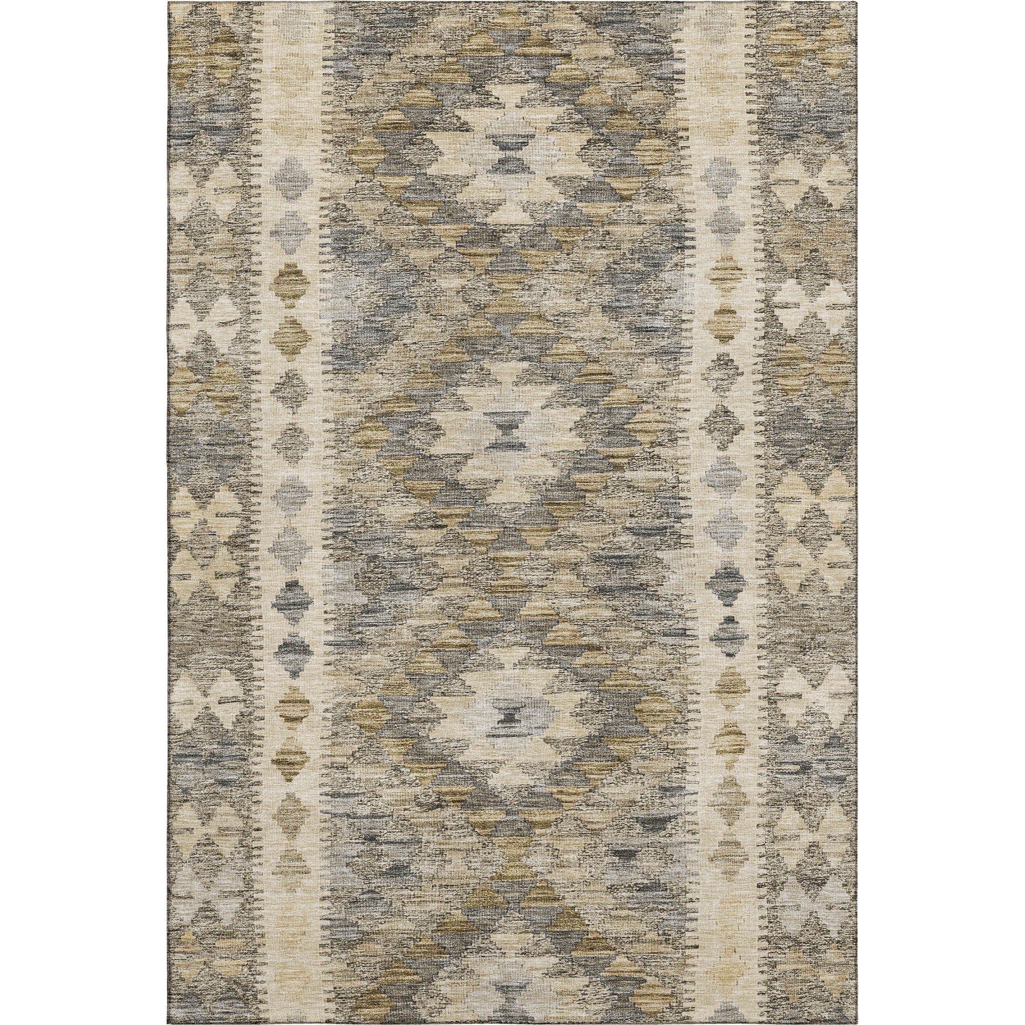 Bogota Machine Washable Transitional Beige Brown Rug 2'6" x 3'10" #shape_Rectangle
