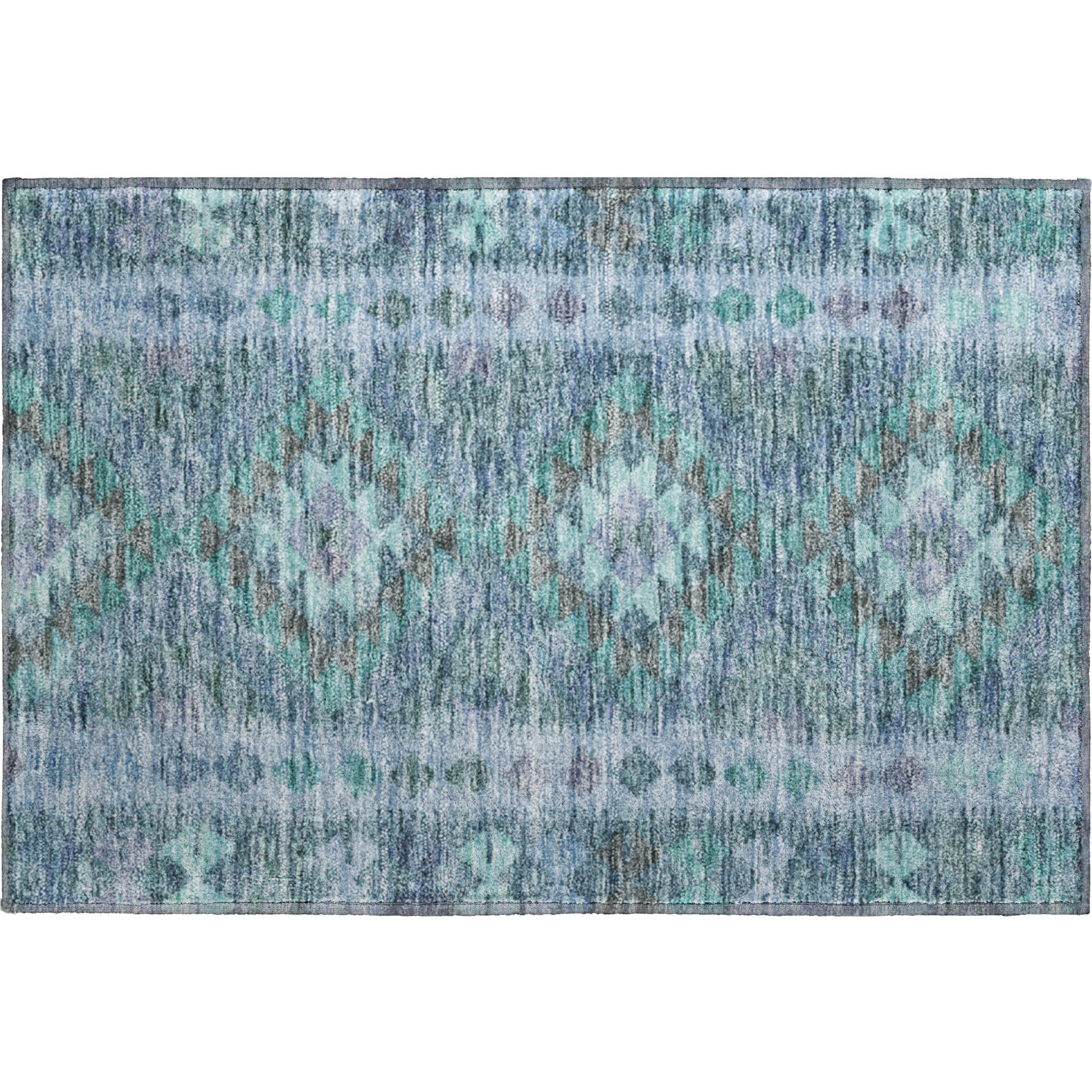 Bogota Machine Washable Transitional Blue Rug 1'8" x 2'6" #shape_Rectangle