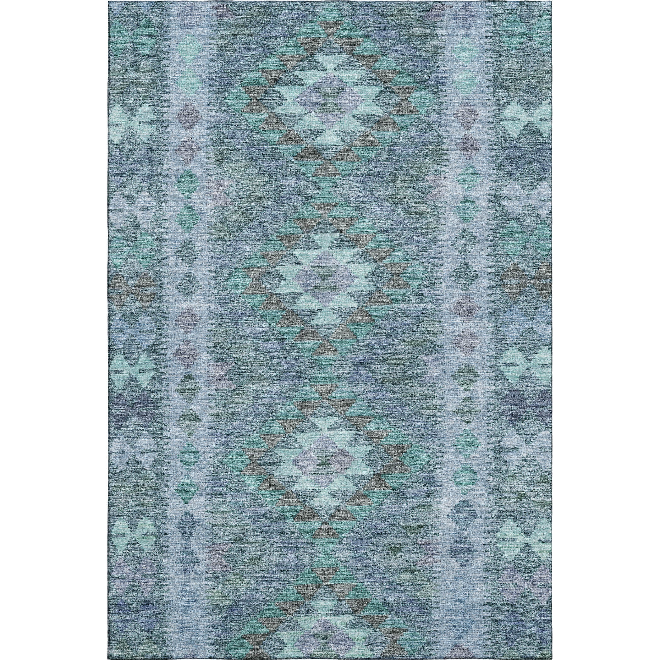 Bogota Machine Washable Transitional Blue Rug 2'6" x 3'10" #shape_Rectangle