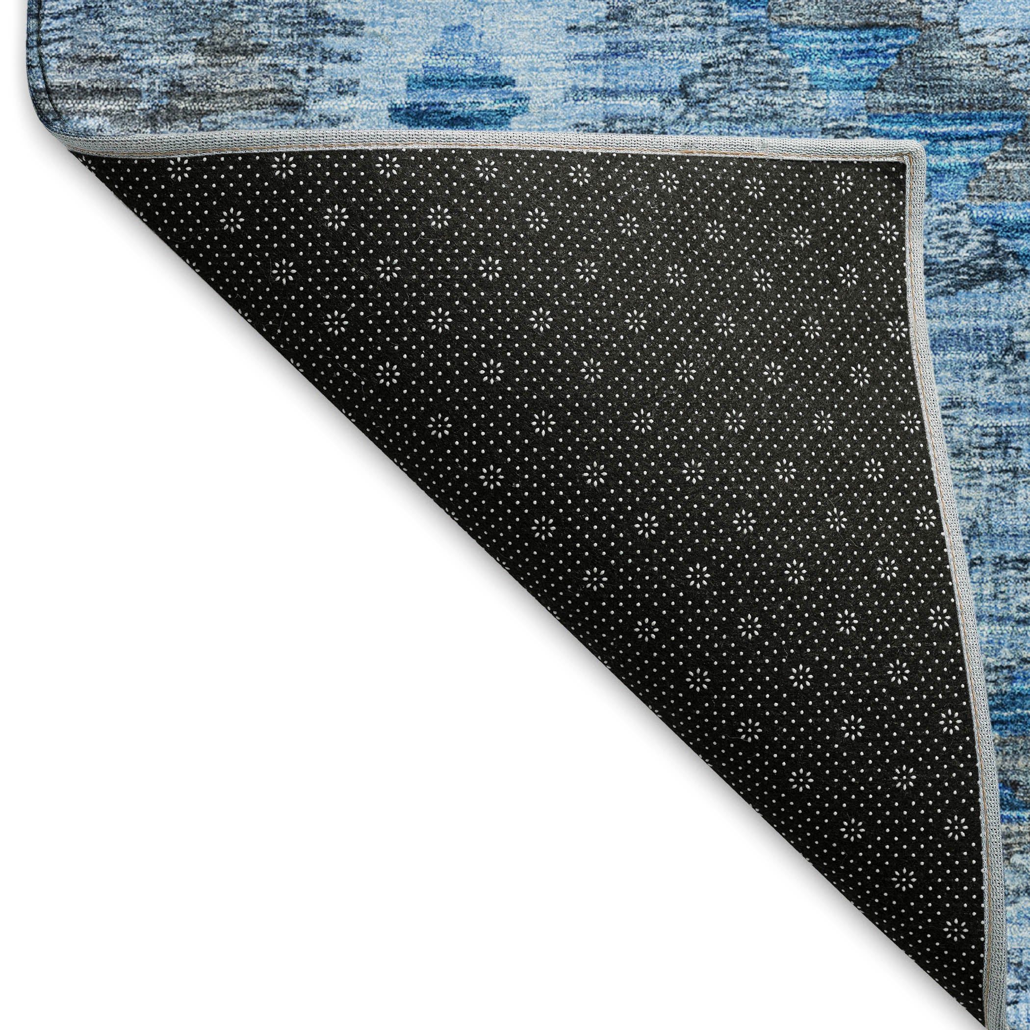 Bogota Machine Washable Transitional Navy Blue Rug 1'8" x 2'6" #shape_Rectangle