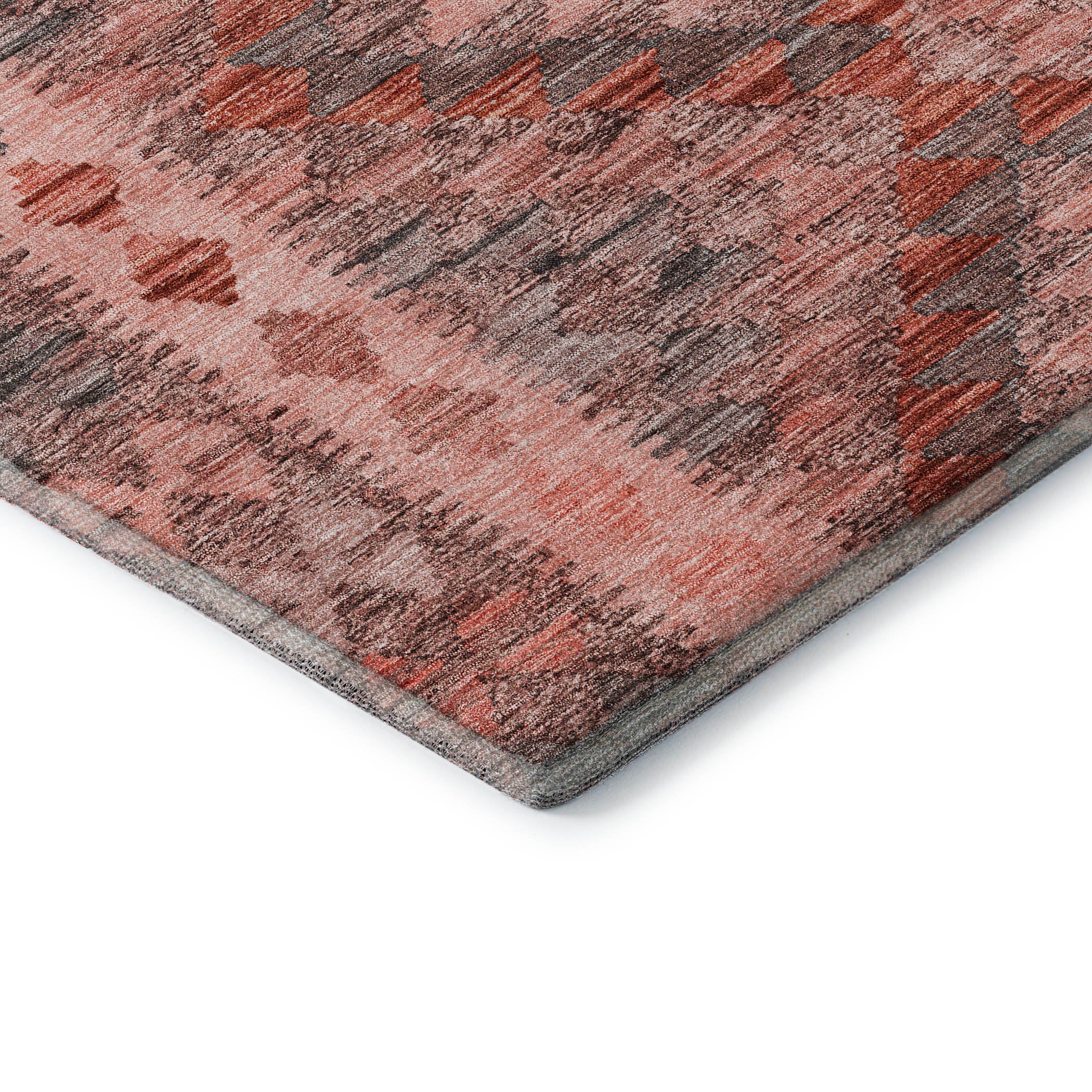 Bogota Machine Washable Transitional Terracotta Orange Rug 1'8" x 2'6" #shape_Rectangle