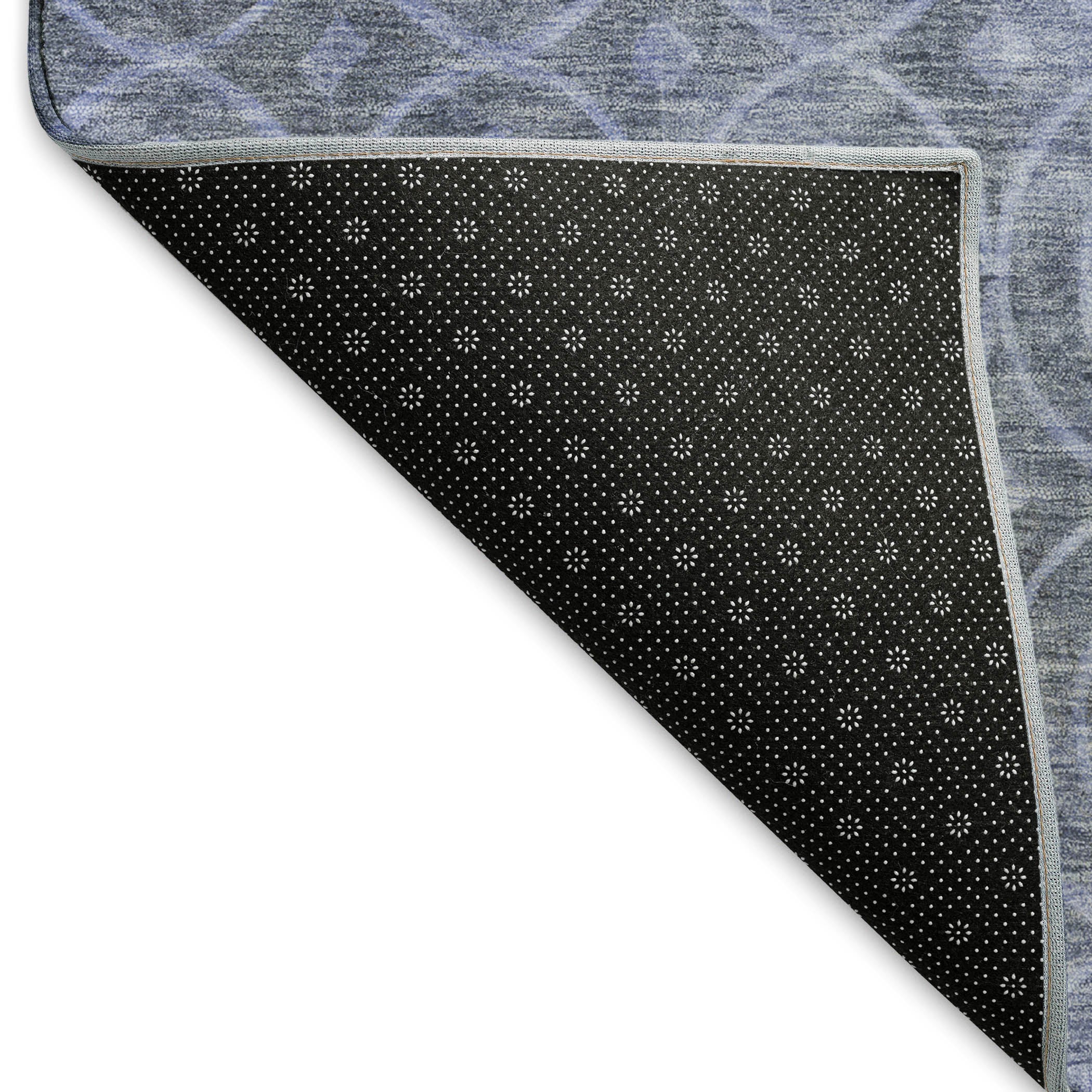 Mostar Machine Washable Transitional Denim Blue Rug 1'8" x 2'6" #shape_Rectangle