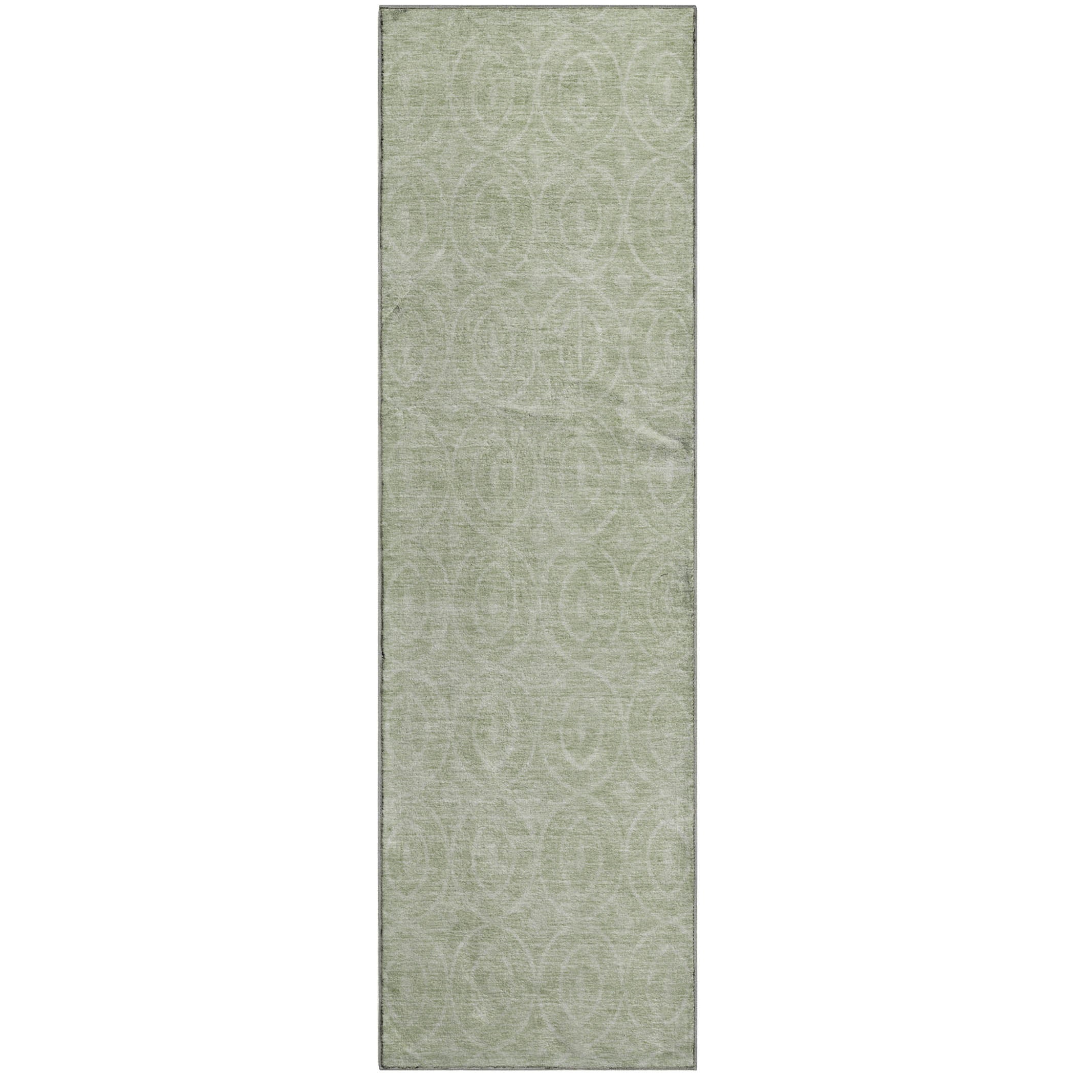 Mostar Machine Washable Transitional Mint Green Rug 2'3" x 7'6" #shape_Runner