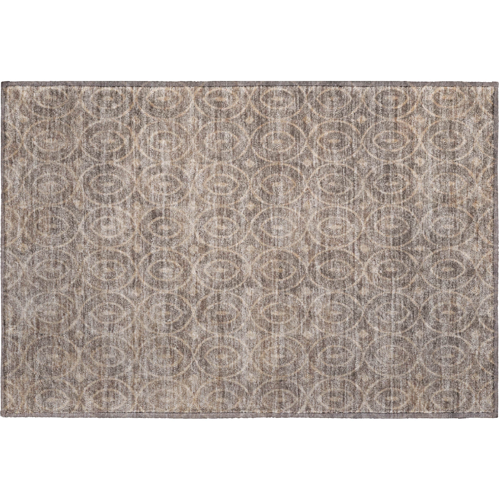 Mostar Machine Washable Transitional Mocha Brown Rug 1'8" x 2'6" #shape_Rectangle