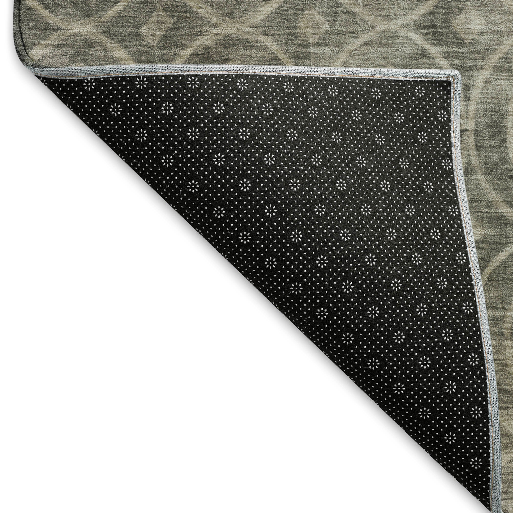Mostar Machine Washable Transitional Pewter Gray Rug 1'8" x 2'6" #shape_Rectangle