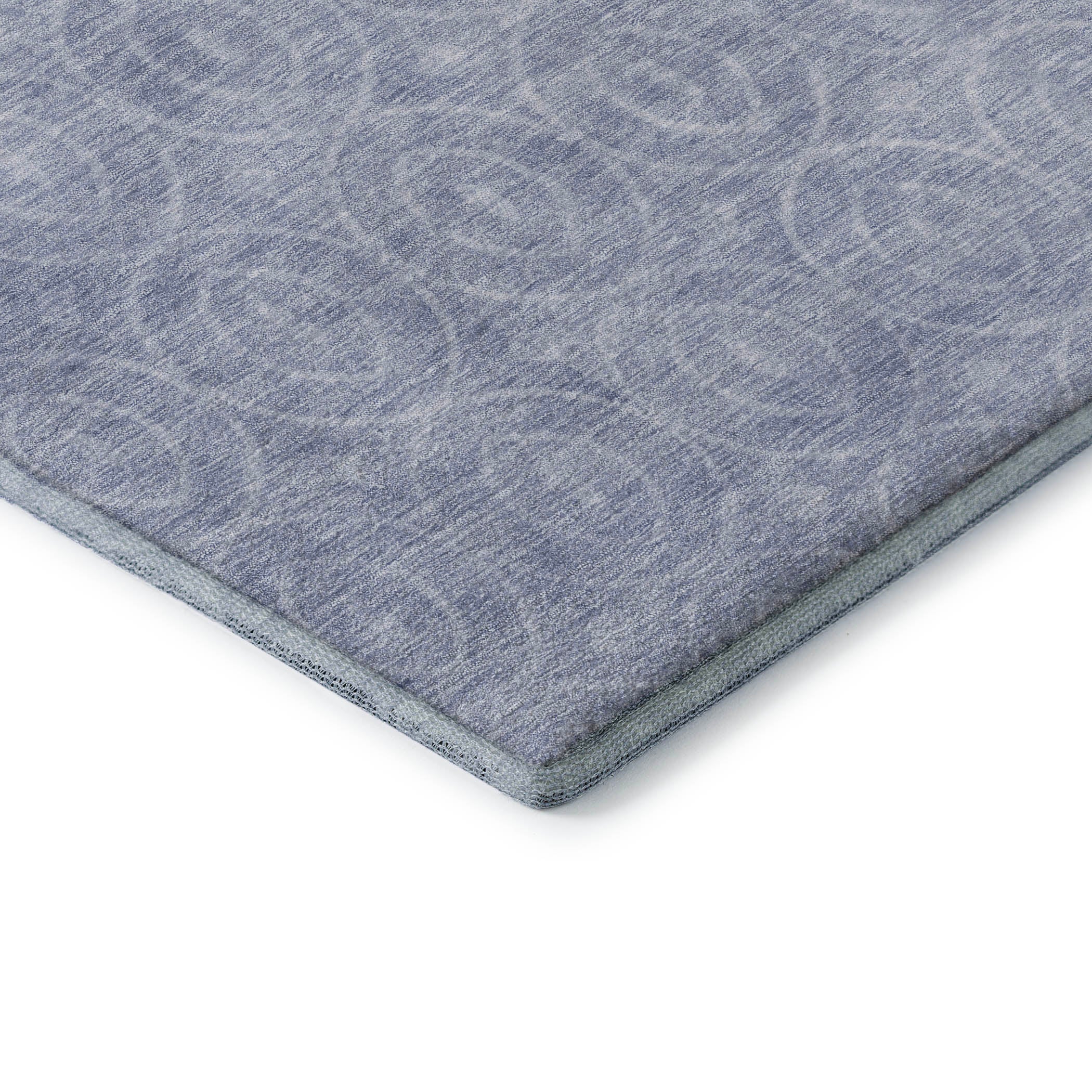 Mostar Machine Washable Transitional Sky Blue Rug 1'8" x 2'6" #shape_Rectangle
