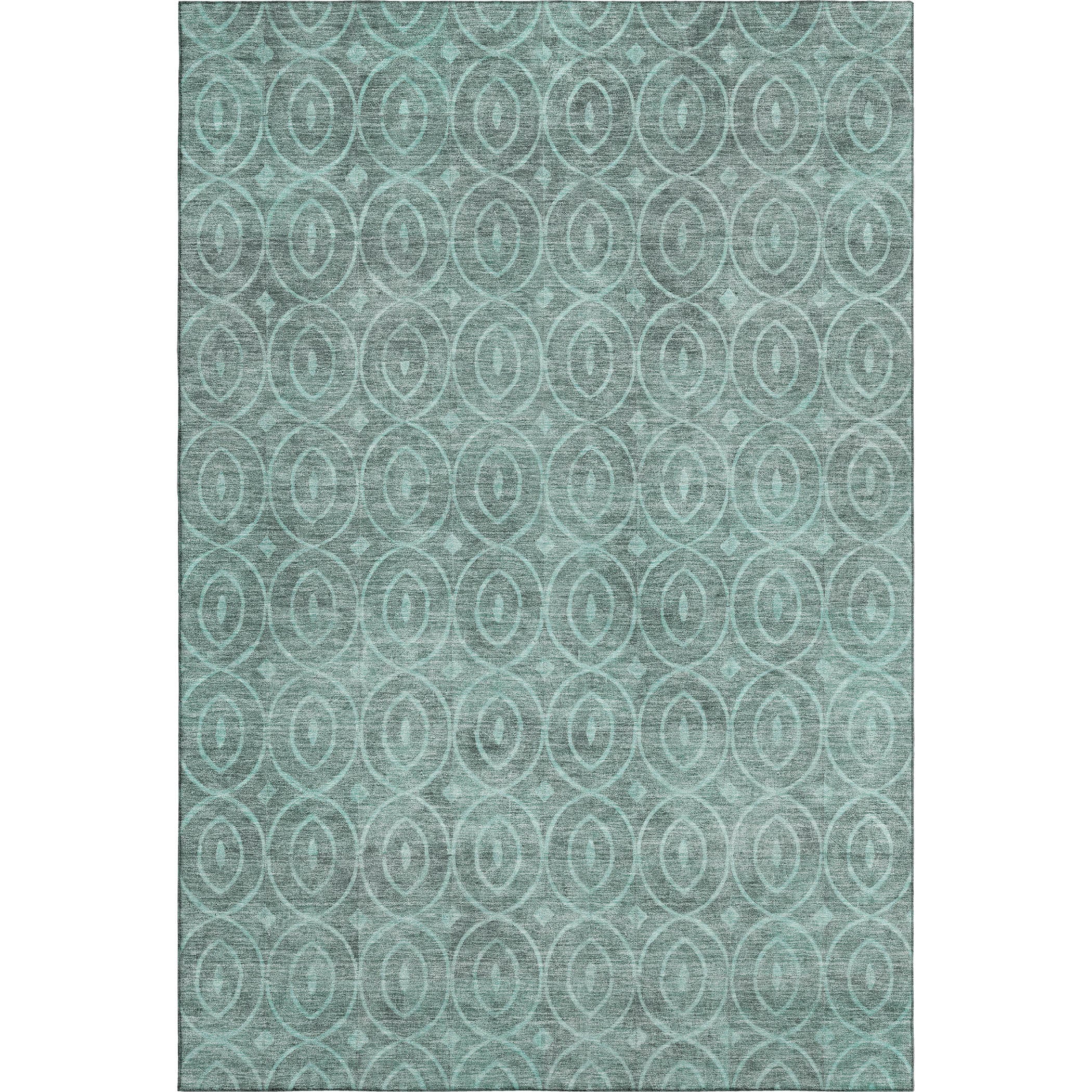 Mostar Machine Washable Transitional Teal Rug 2'6" x 3'10" #shape_Rectangle