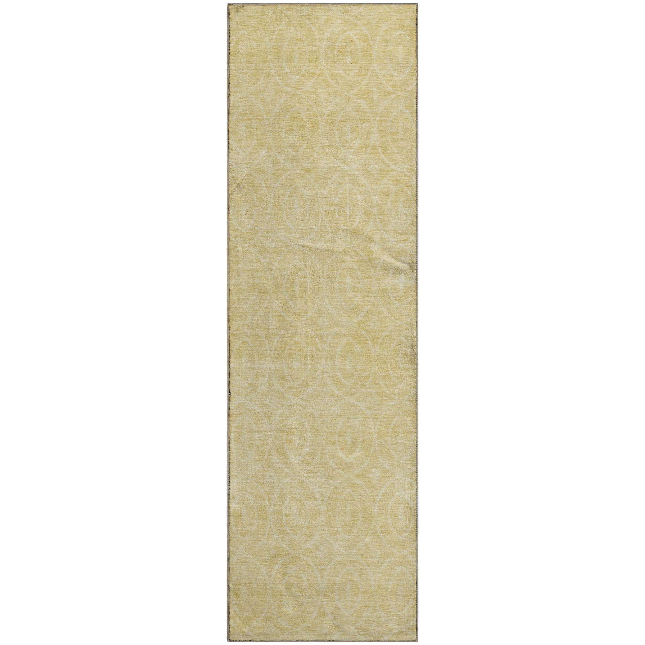 Mostar Machine Washable Transitional Wheat Gold Rug 2'3" x 7'6" #shape_Runner
