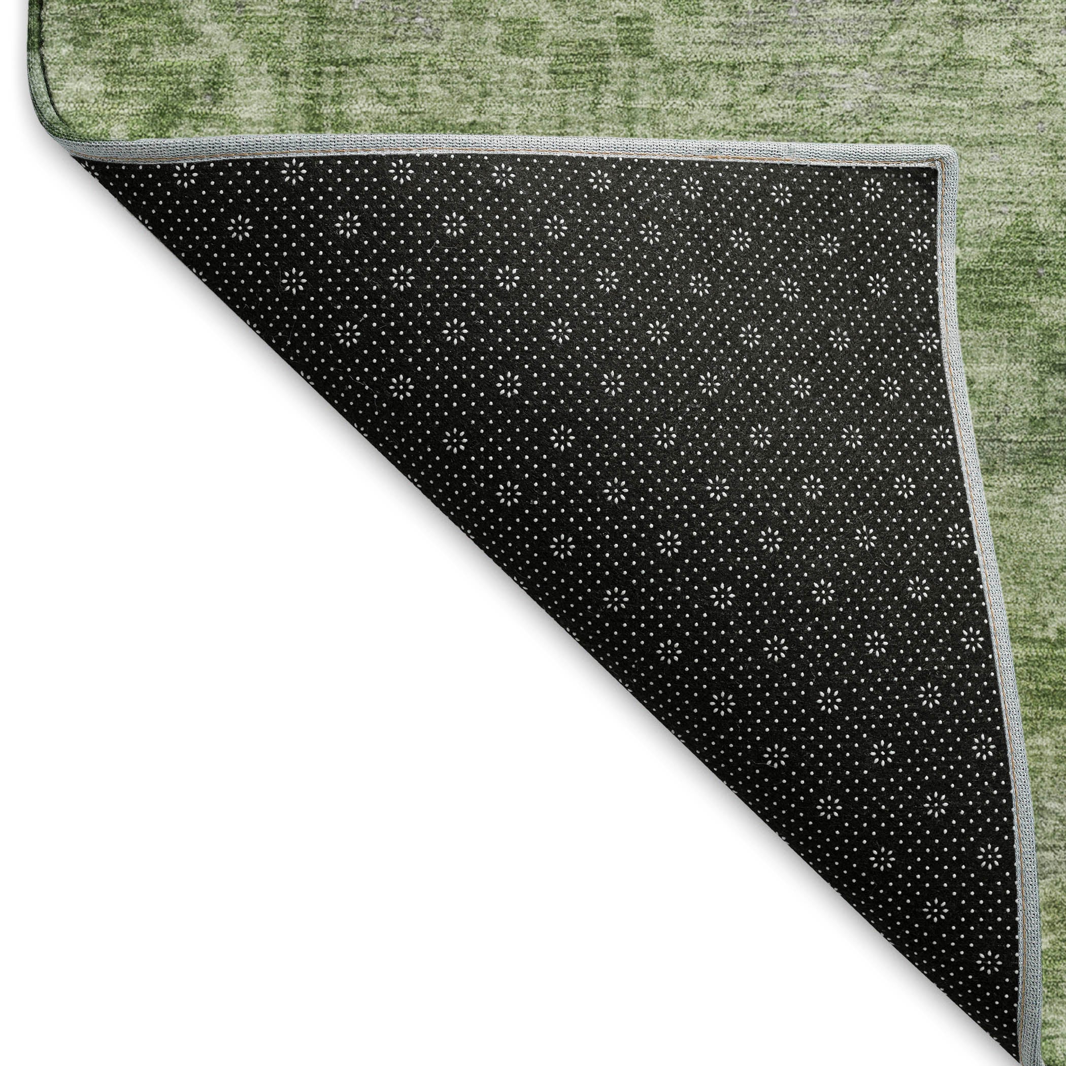 Salzburg Machine Washable Traditional Fern Green Rug 1'8" x 2'6" #shape_Rectangle