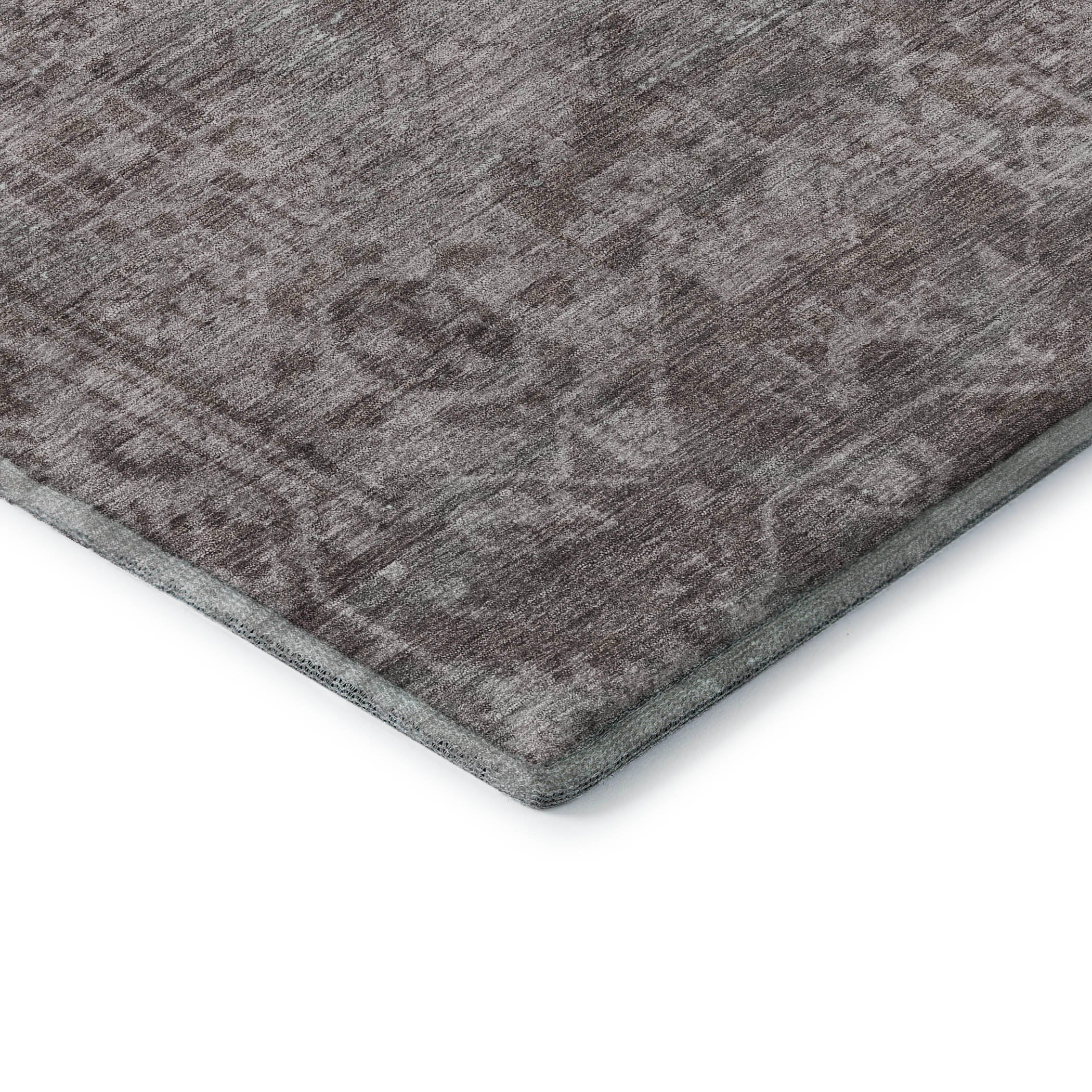 Salzburg Machine Washable Traditional Mocha Brown Rug 1'8" x 2'6" #shape_Rectangle