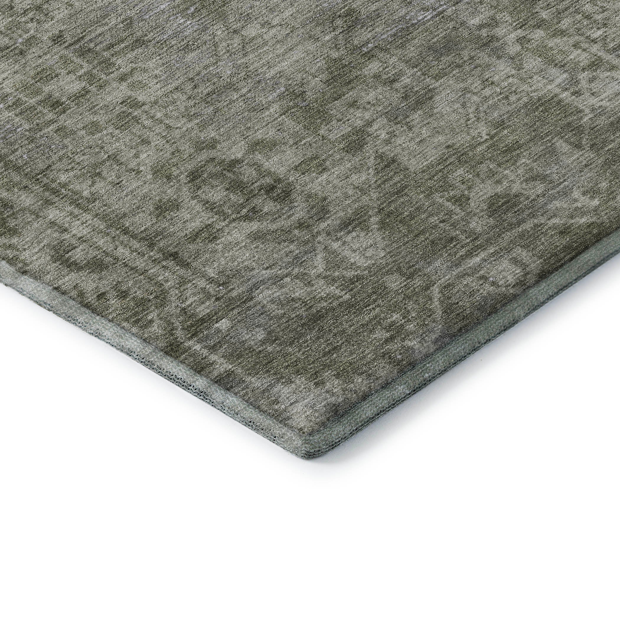 Salzburg Machine Washable Traditional Taupe Brown Rug 1'8" x 2'6" #shape_Rectangle