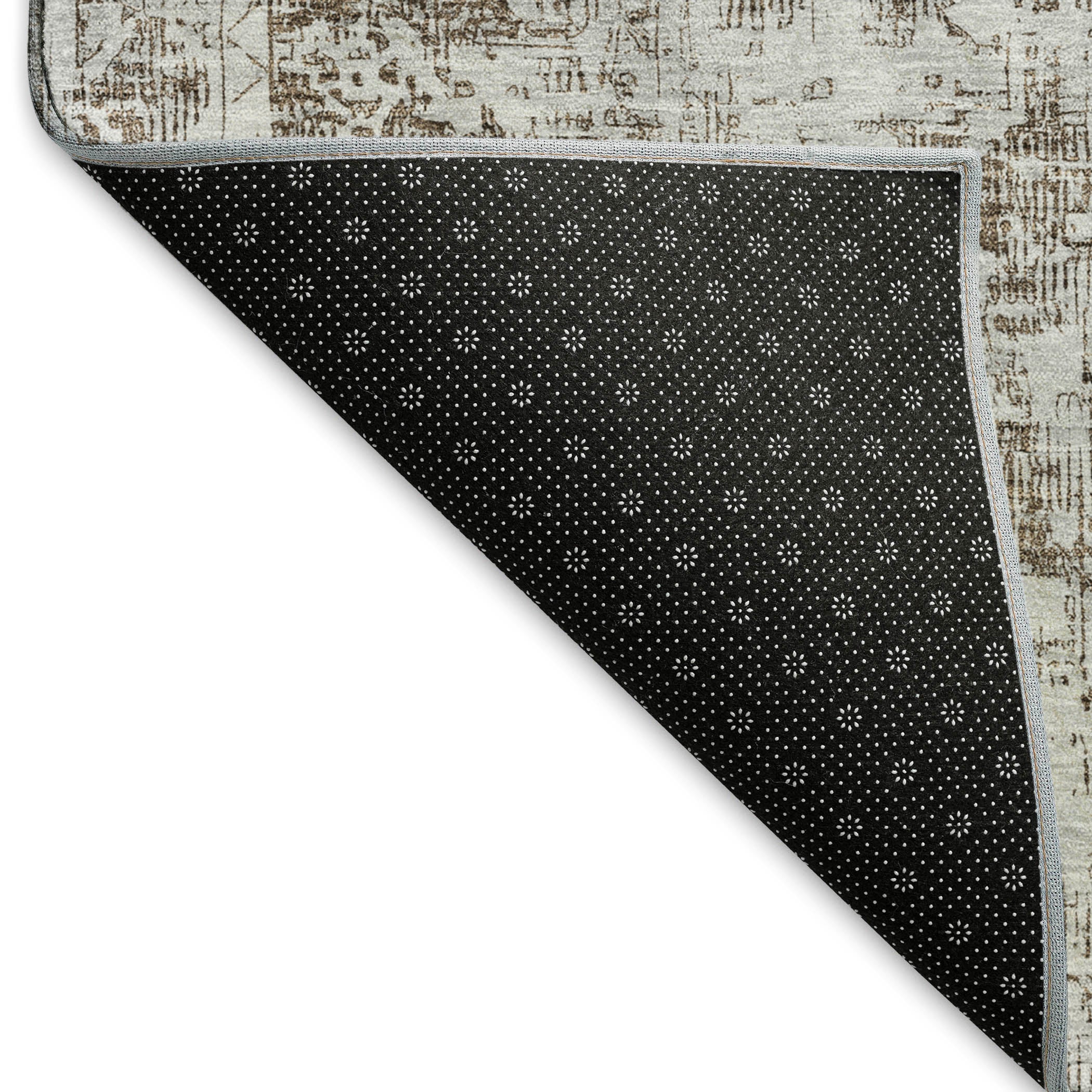 Salzburg Machine Washable Traditional Chocolate Brown Rug 1'8" x 2'6" #shape_Rectangle