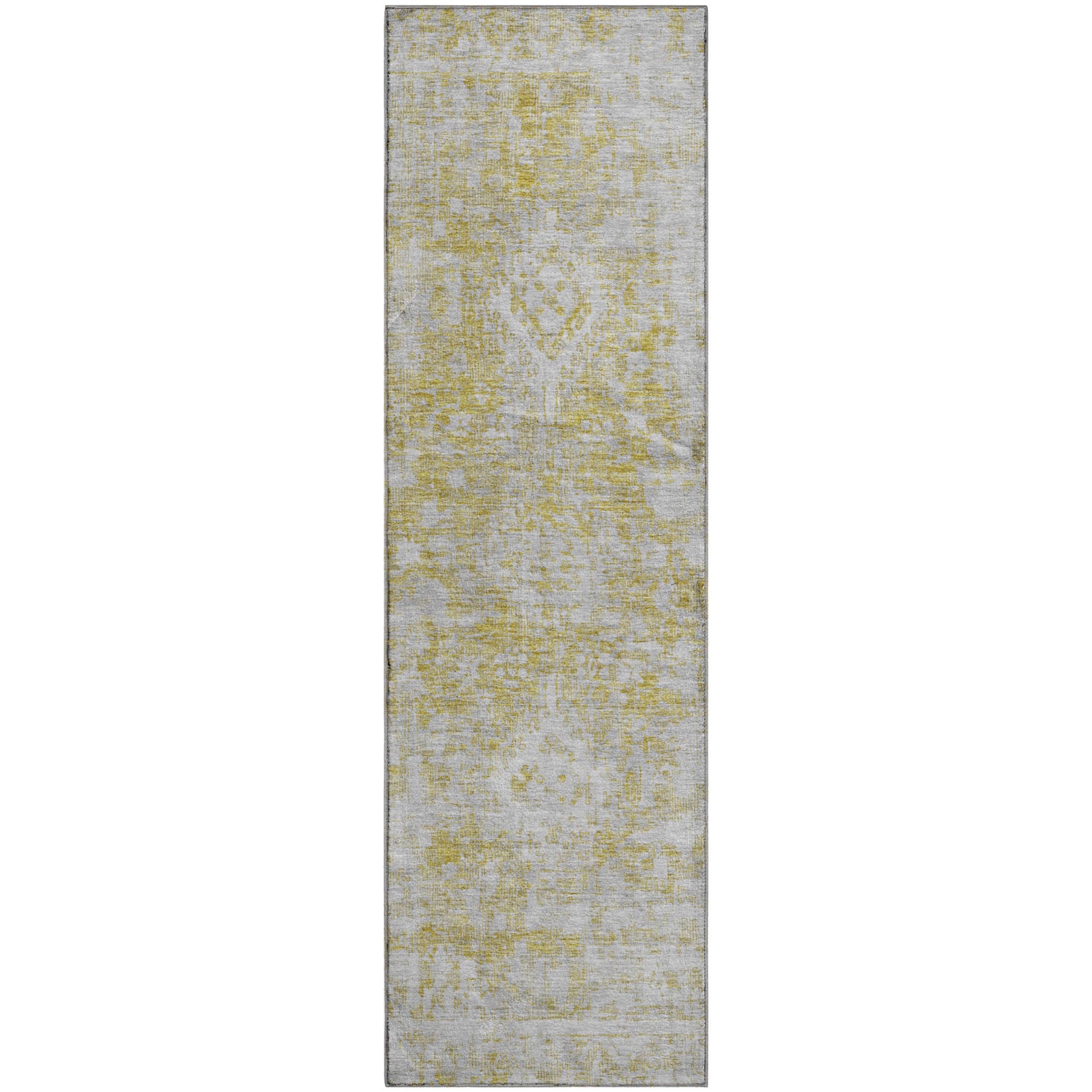Salzburg Machine Washable Traditional Gold Rug 2'3" x 7'6" #shape_Runner