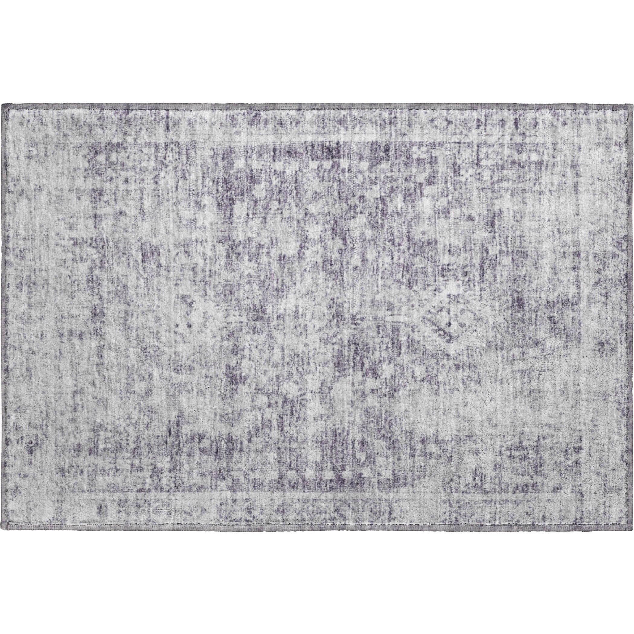 Salzburg Machine Washable Traditional Plum Purple Rug 1'8" x 2'6" #shape_Rectangle