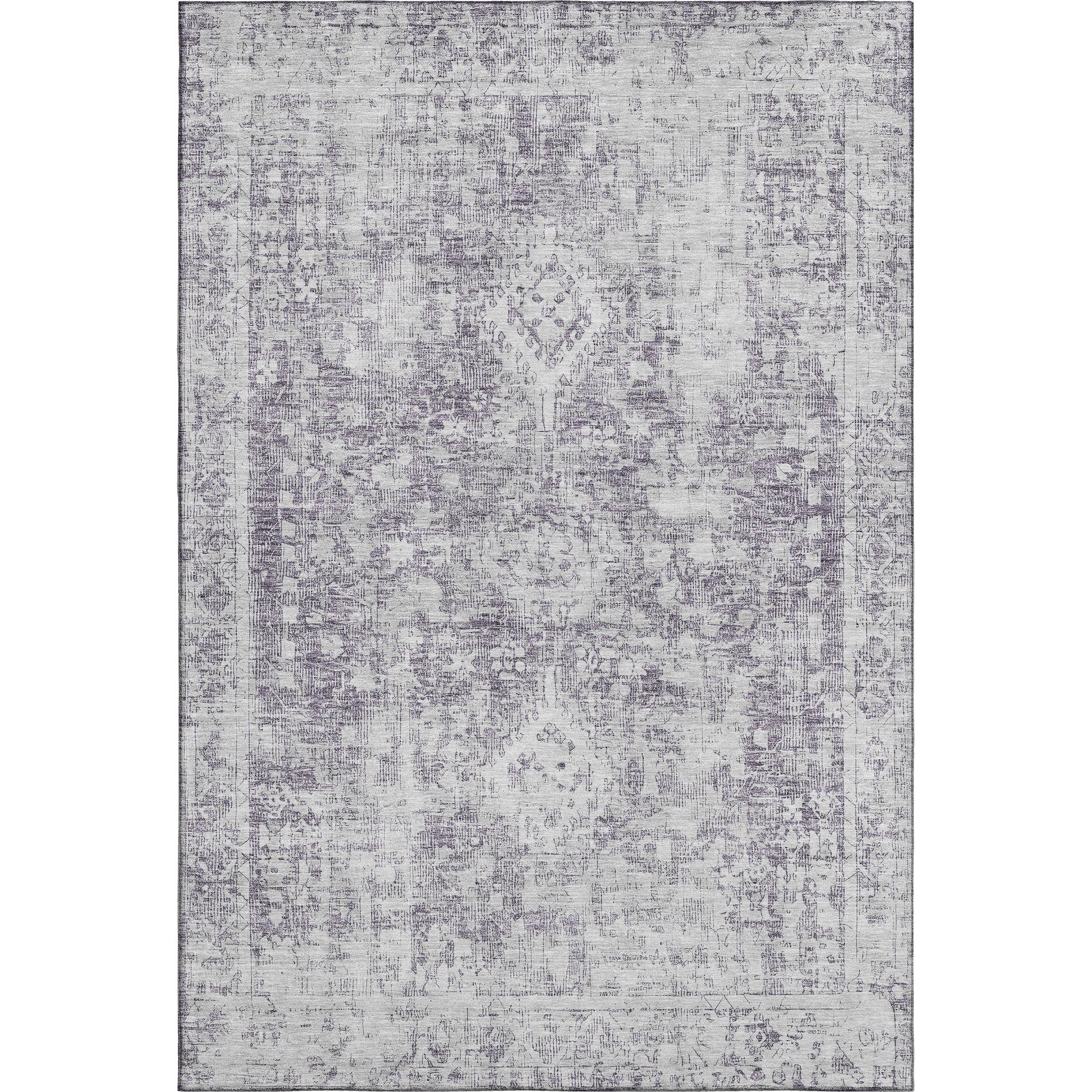 Salzburg Machine Washable Traditional Plum Purple Rug 2'6" x 3'10" #shape_Rectangle