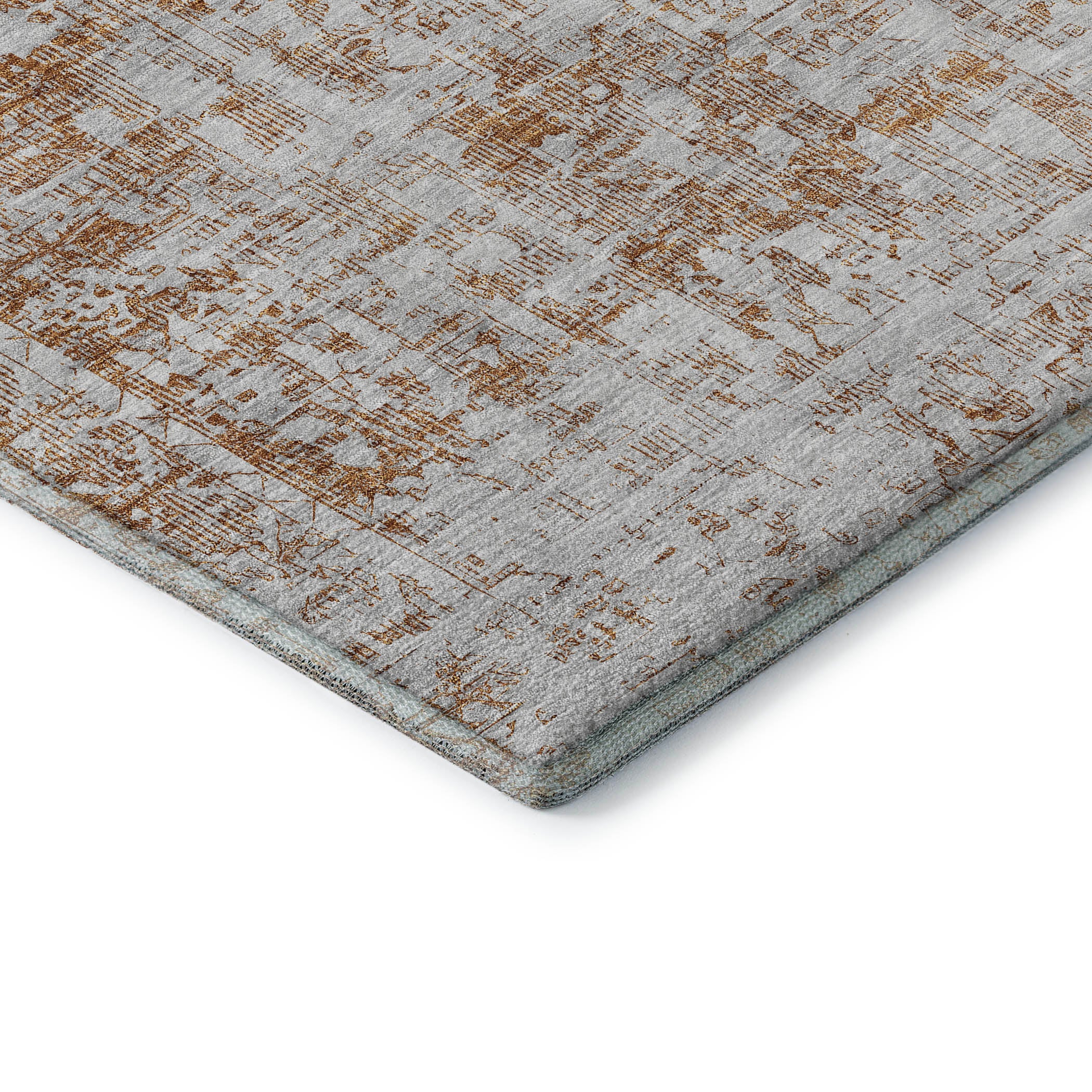 Salzburg Machine Washable Traditional Terracotta Orange Rug 1'8" x 2'6" #shape_Rectangle