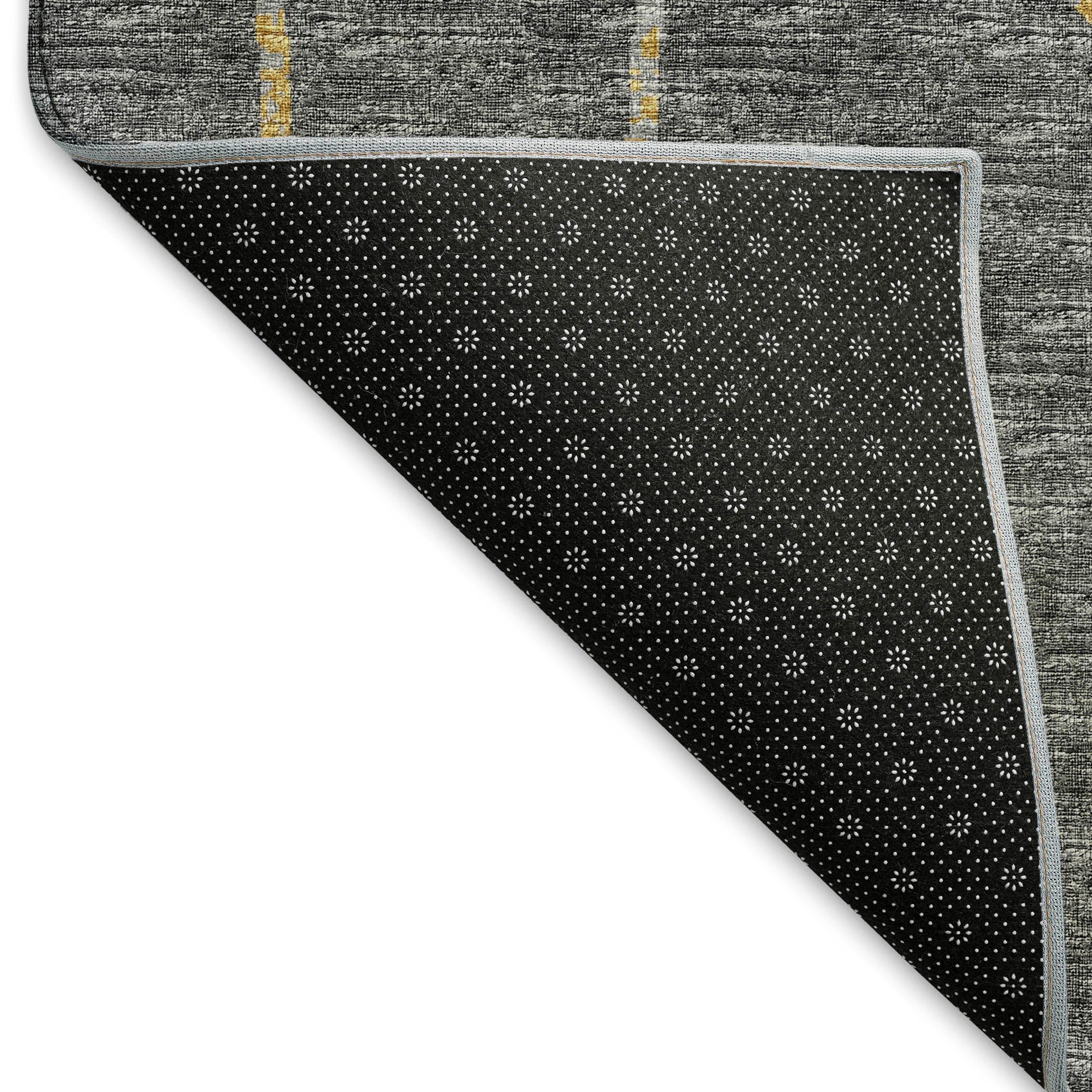 Oaxaca Machine Washable Transitional Gray Rug 1'8" x 2'6" #shape_Rectangle