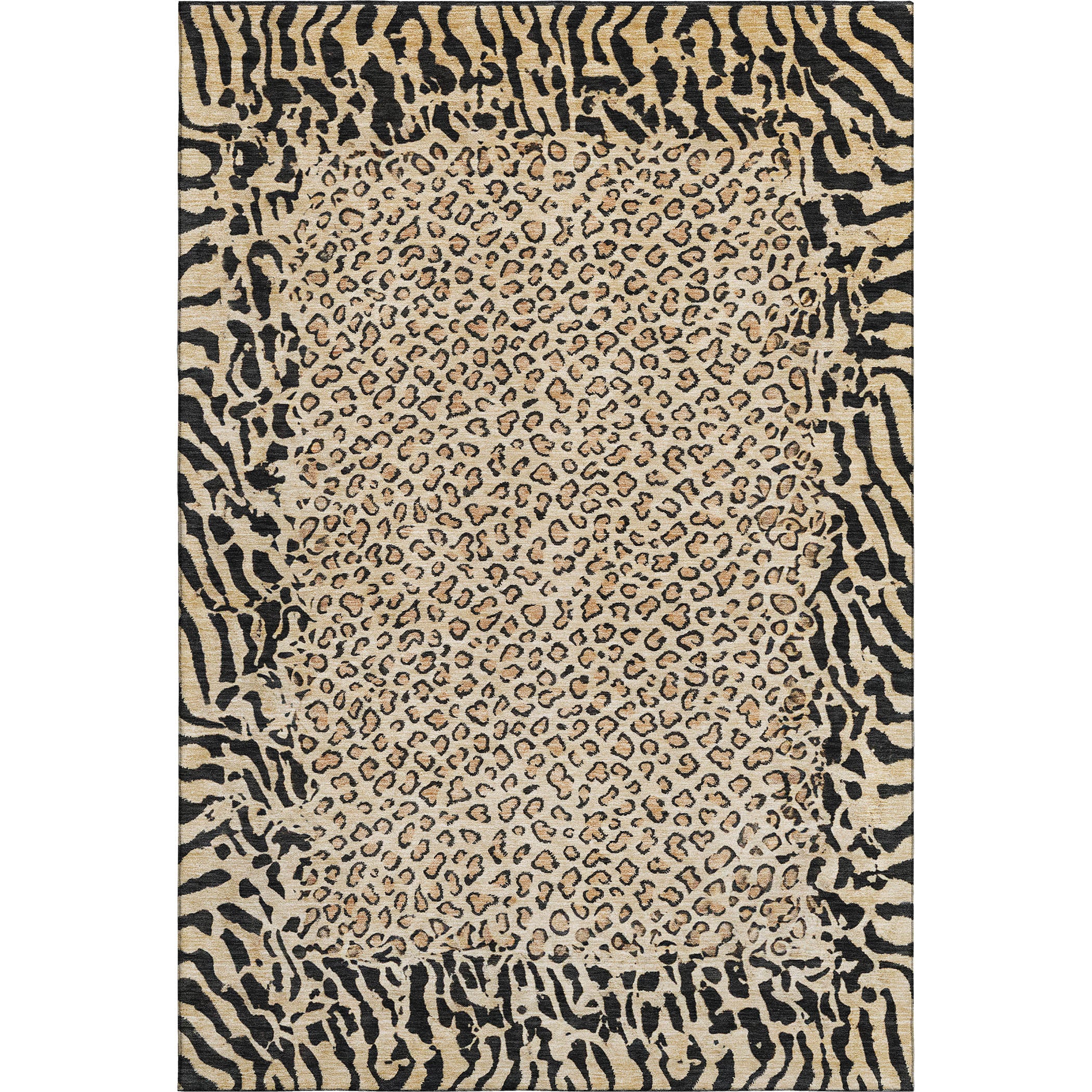 Baku Machine Washable Transitional Gold Rug 2'6" x 3'10" #shape_Rectangle