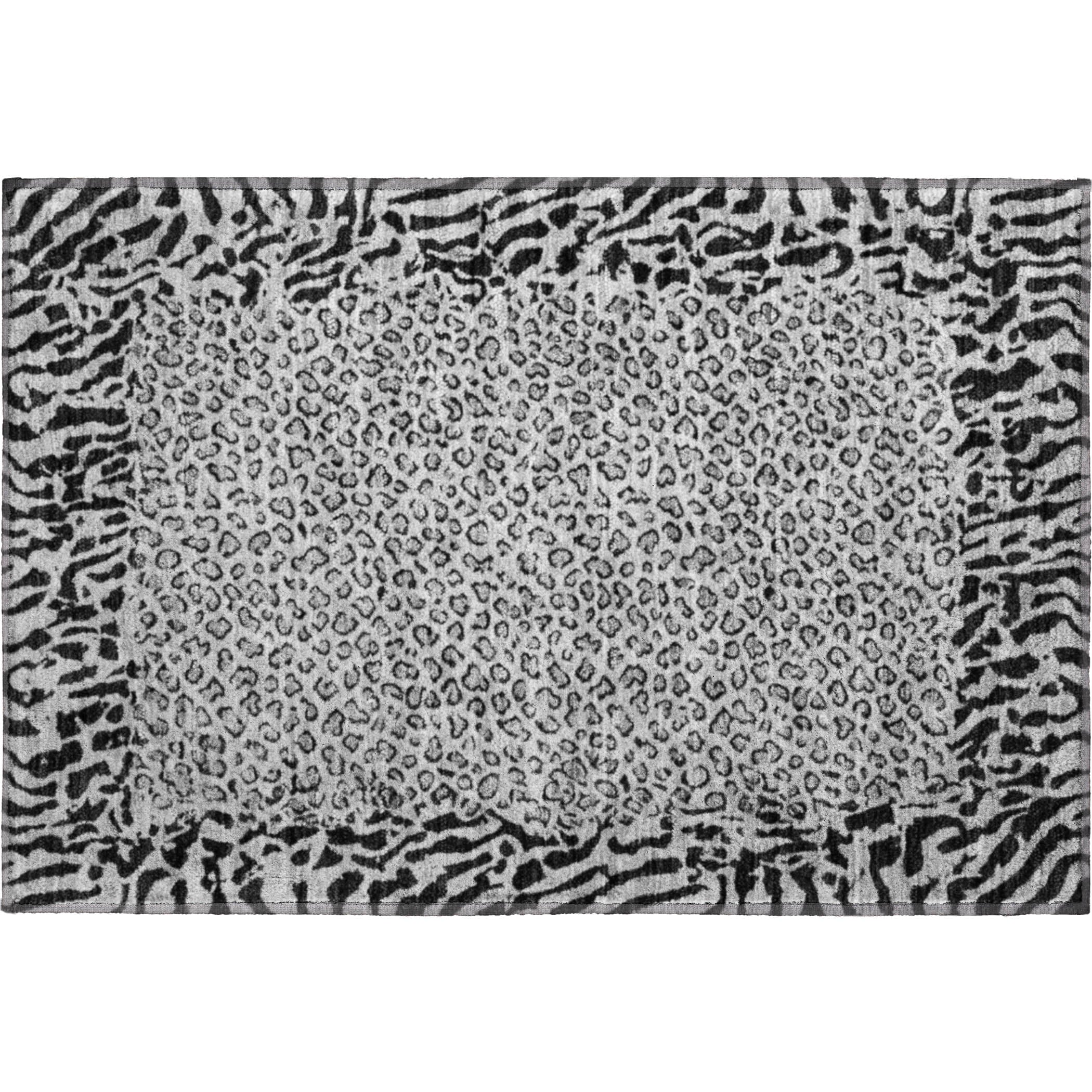 Baku Machine Washable Transitional Gray Rug 1'8" x 2'6" #shape_Rectangle