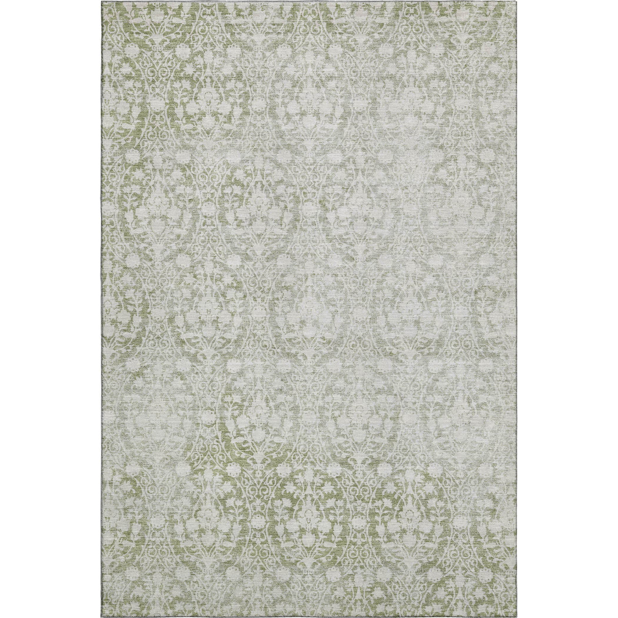 Vienna Machine Washable Transitional Aloe Green Rug 2'6" x 3'10" #shape_Rectangle
