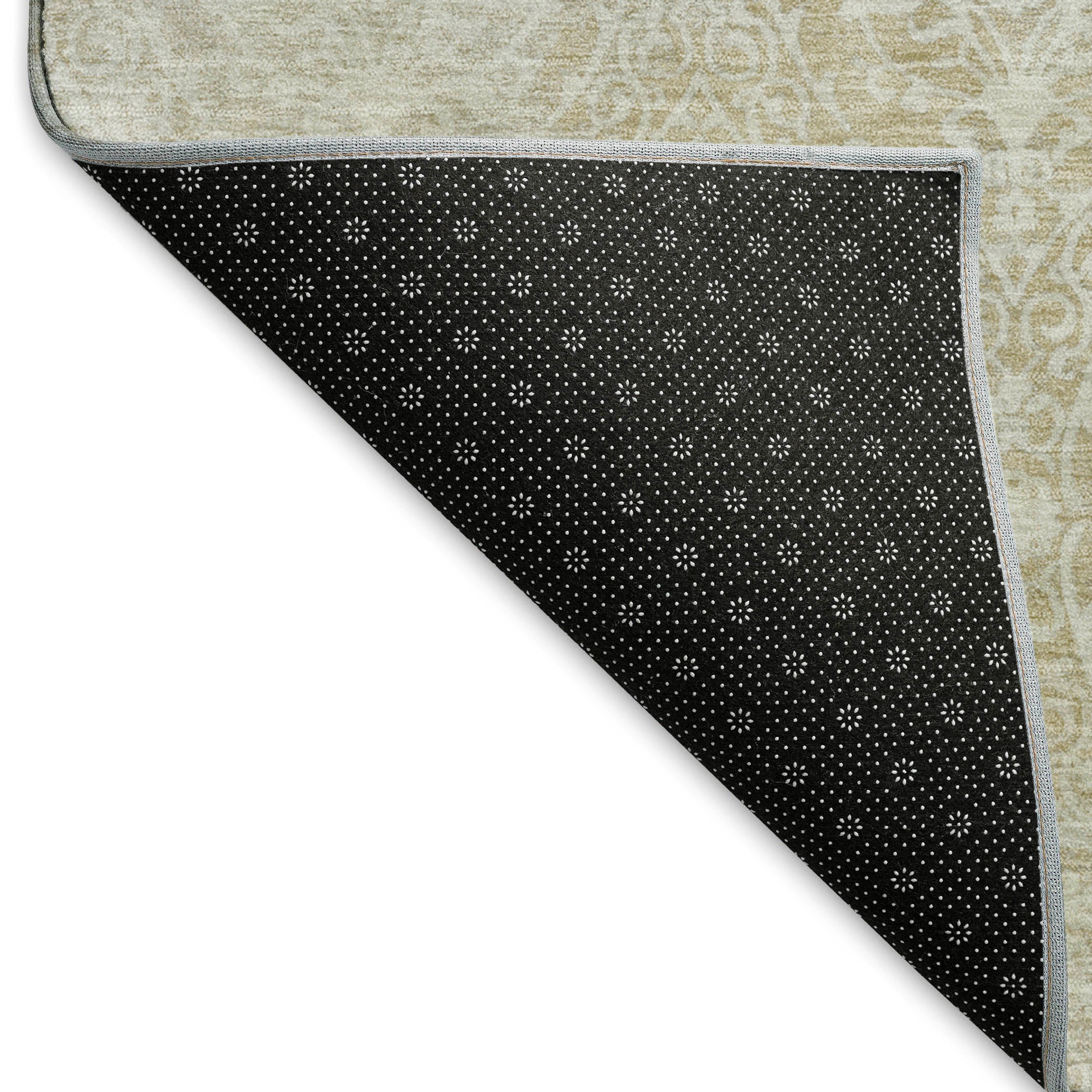 Vienna Machine Washable Transitional Tan Brown Rug 1'8" x 2'6" #shape_Rectangle