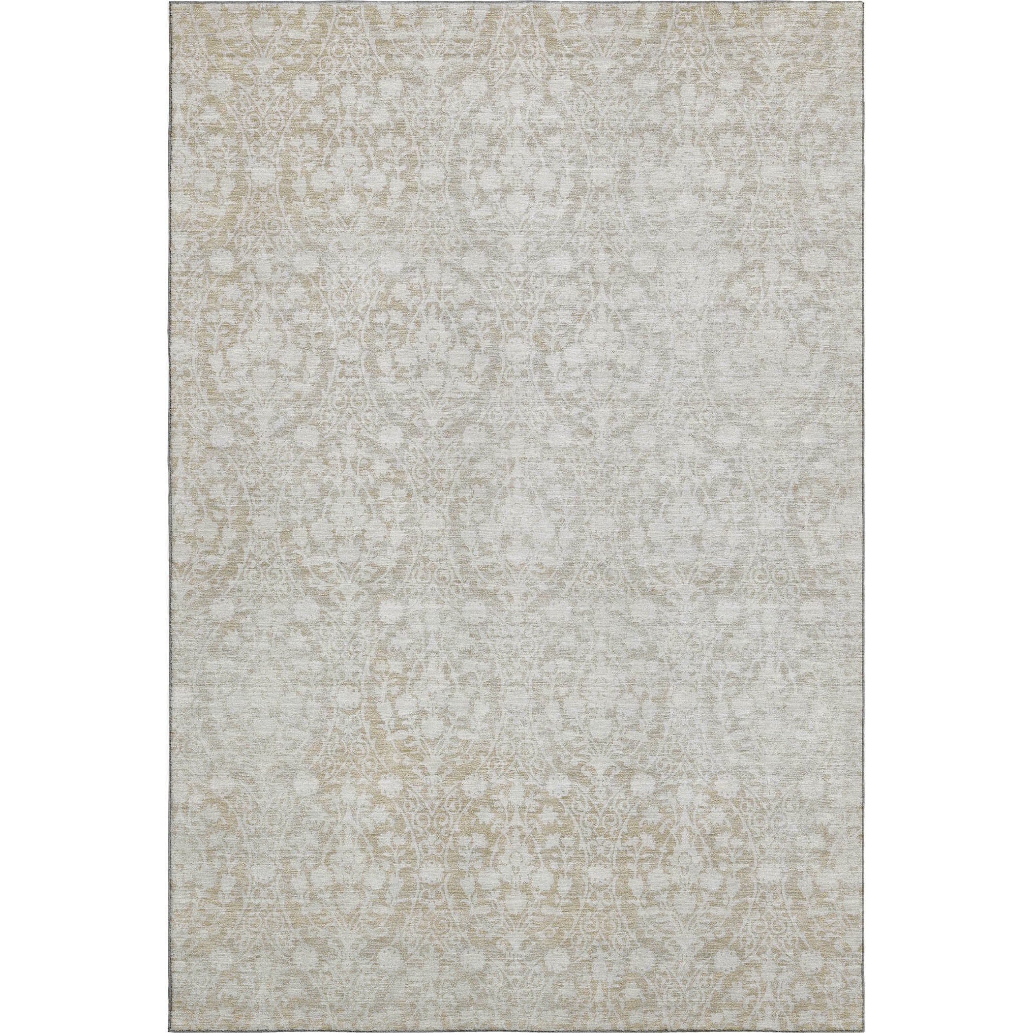 Vienna Machine Washable Transitional Tan Brown Rug 2'6" x 3'10" #shape_Rectangle
