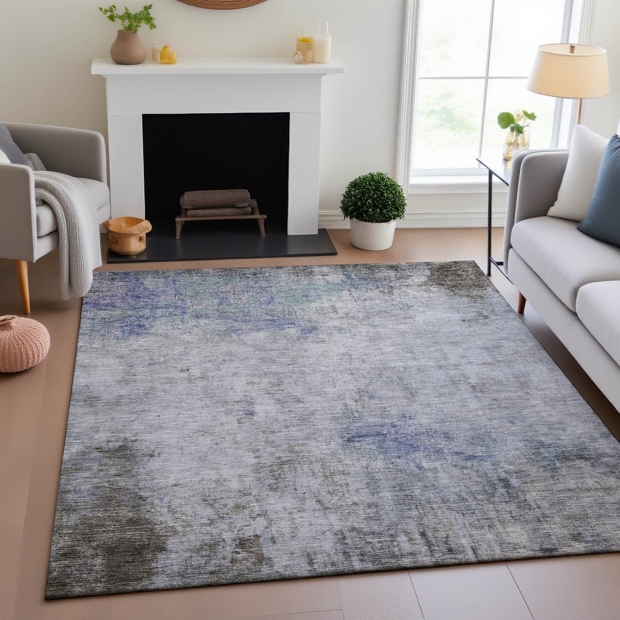 Marrakech Machine Washable Transitional Brown Rug 2'6" x 3'10" #shape_Rectangle