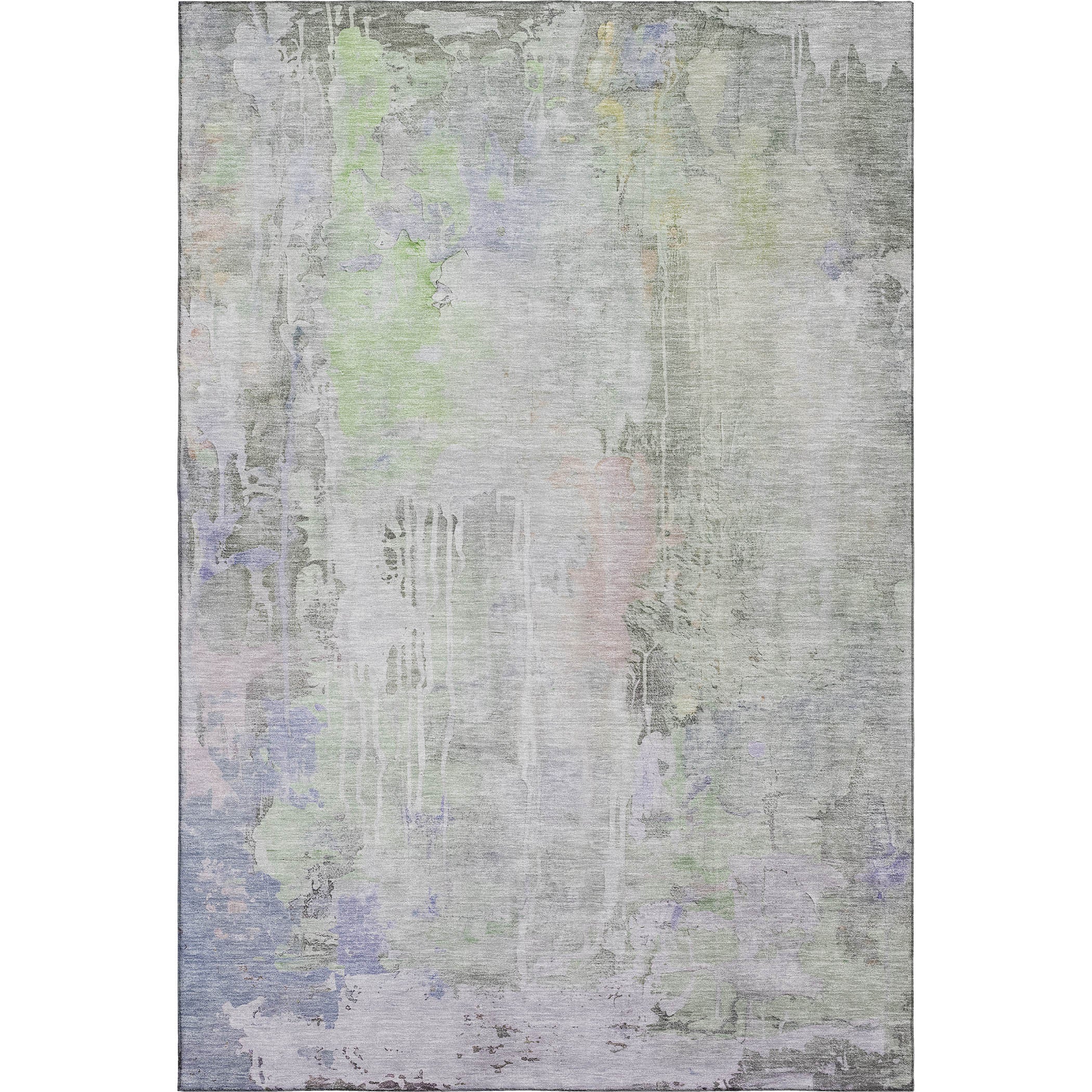Porto Machine Washable Transitional Aloe Green Rug 2'6" x 3'10" #shape_Rectangle