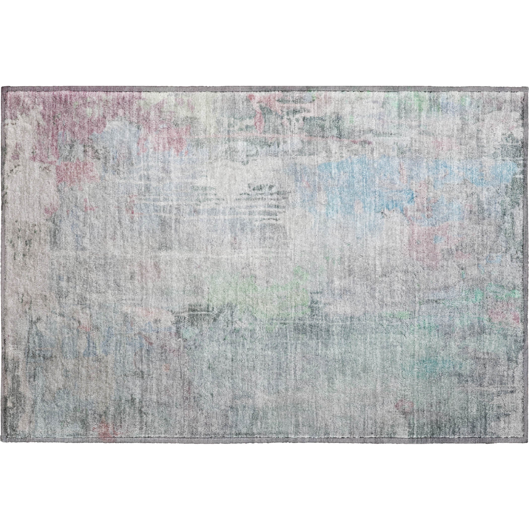 Porto Machine Washable Transitional Blue Rug 1'8" x 2'6" #shape_Rectangle