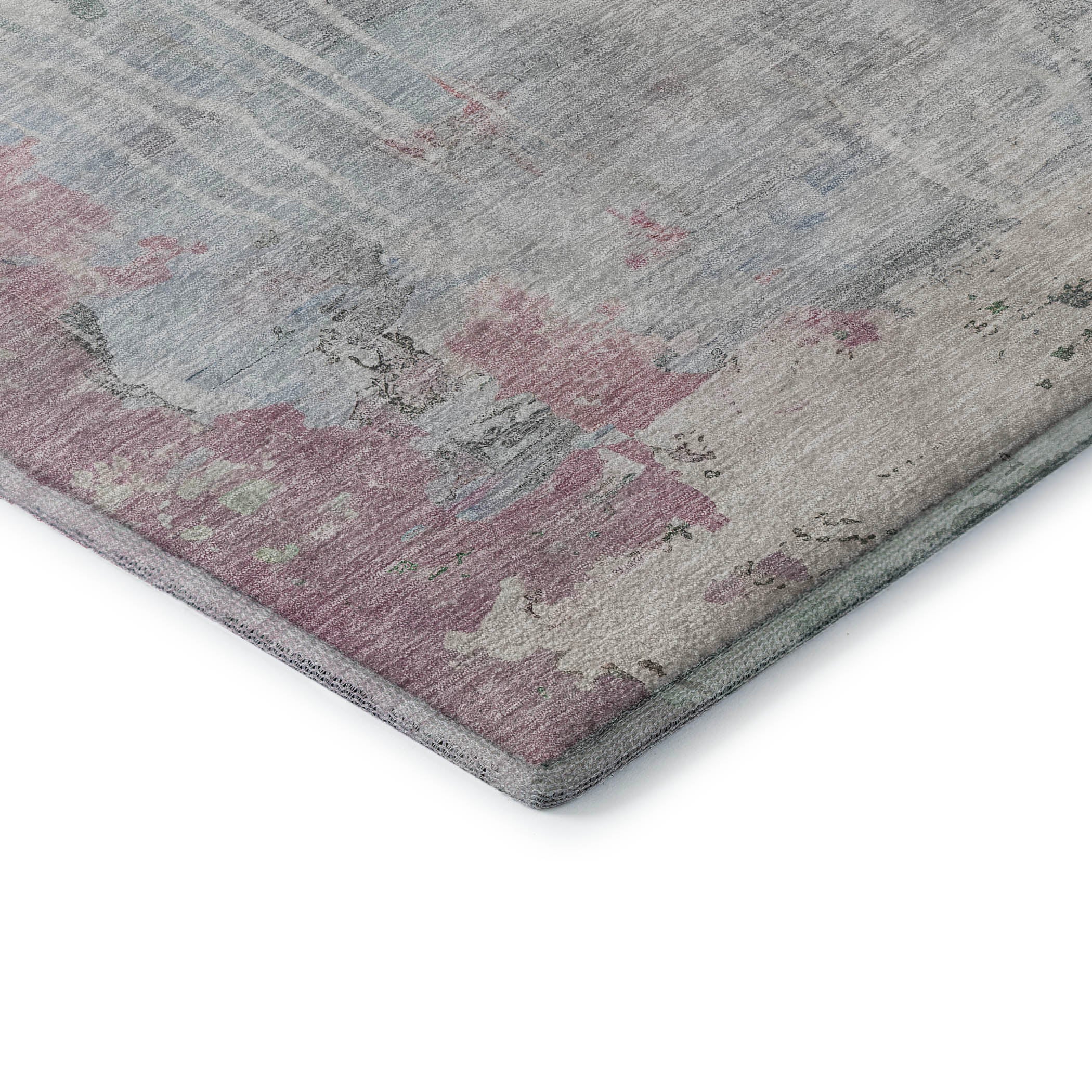 Porto Machine Washable Transitional Blue Rug 1'8" x 2'6" #shape_Rectangle