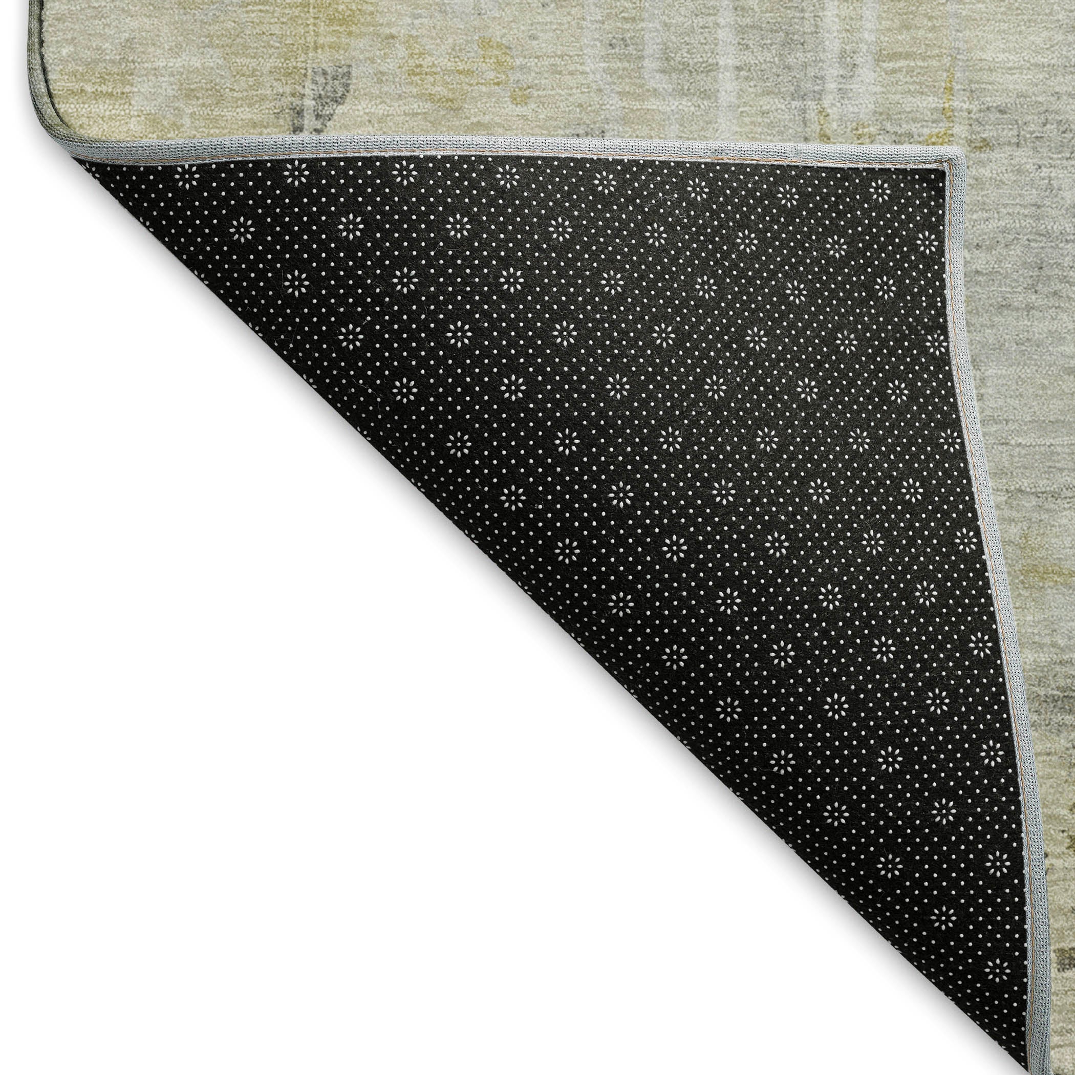 Porto Machine Washable Transitional Silver Gray Rug 1'8" x 2'6" #shape_Rectangle