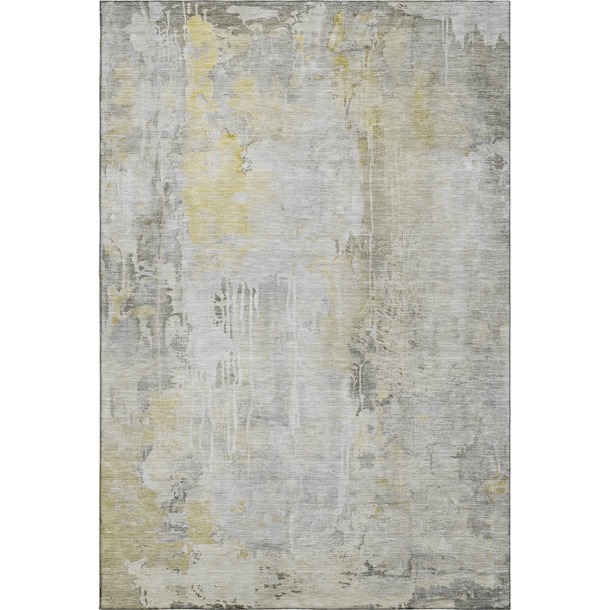 Porto Machine Washable Transitional Silver Gray Rug 2'6" x 3'10" #shape_Rectangle