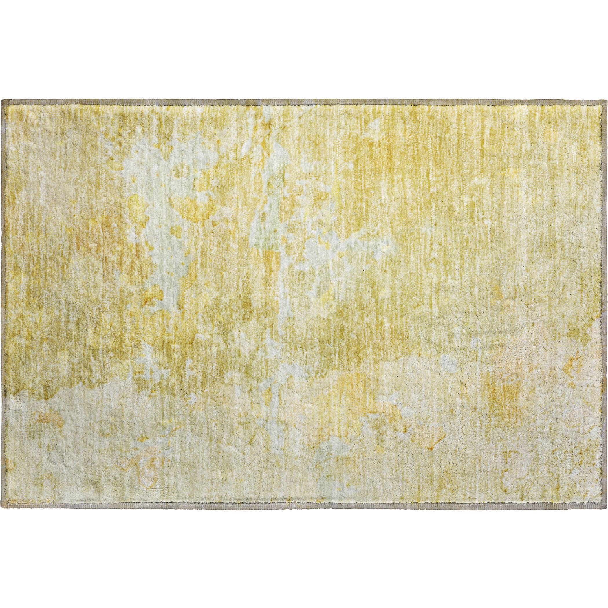 Havana Machine Washable Transitional Gold Rug 1'8" x 2'6" #shape_Rectangle
