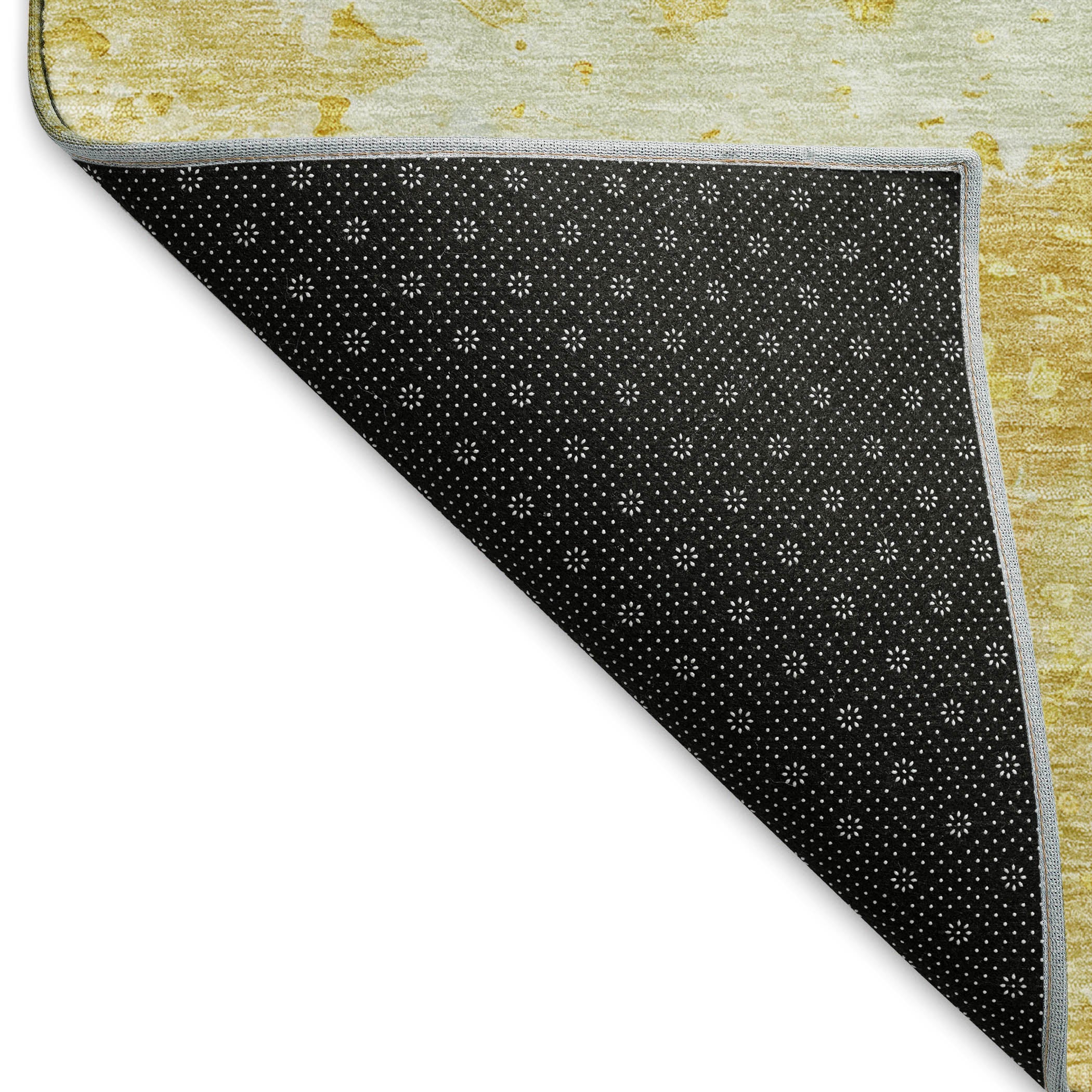 Havana Machine Washable Transitional Gold Rug 1'8" x 2'6" #shape_Rectangle