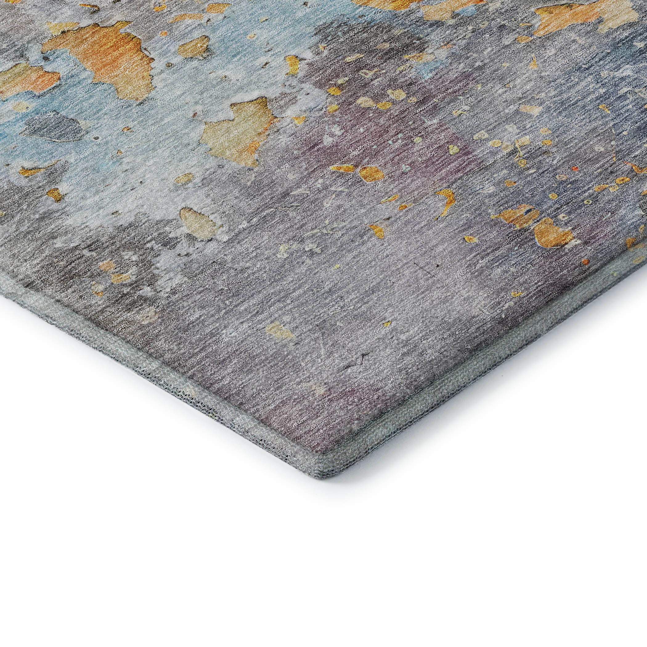 Havana Machine Washable Transitional Granite Gray Rug 1'8" x 2'6" #shape_Rectangle