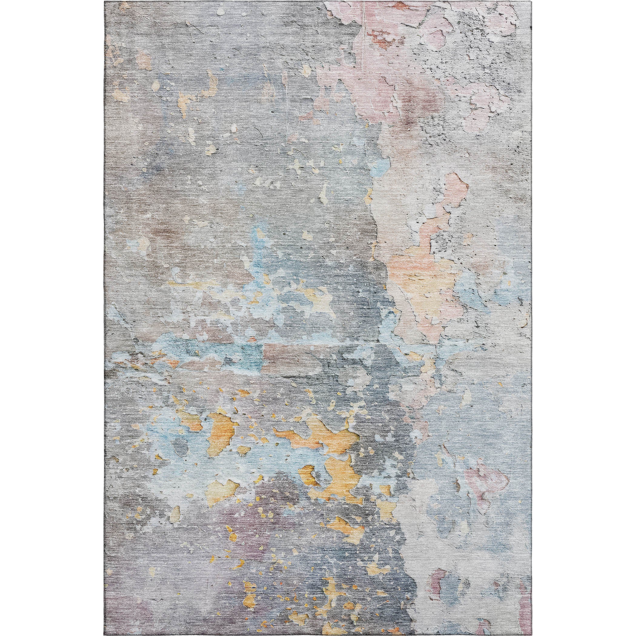 Havana Machine Washable Transitional Granite Gray Rug 2'6" x 3'10" #shape_Rectangle