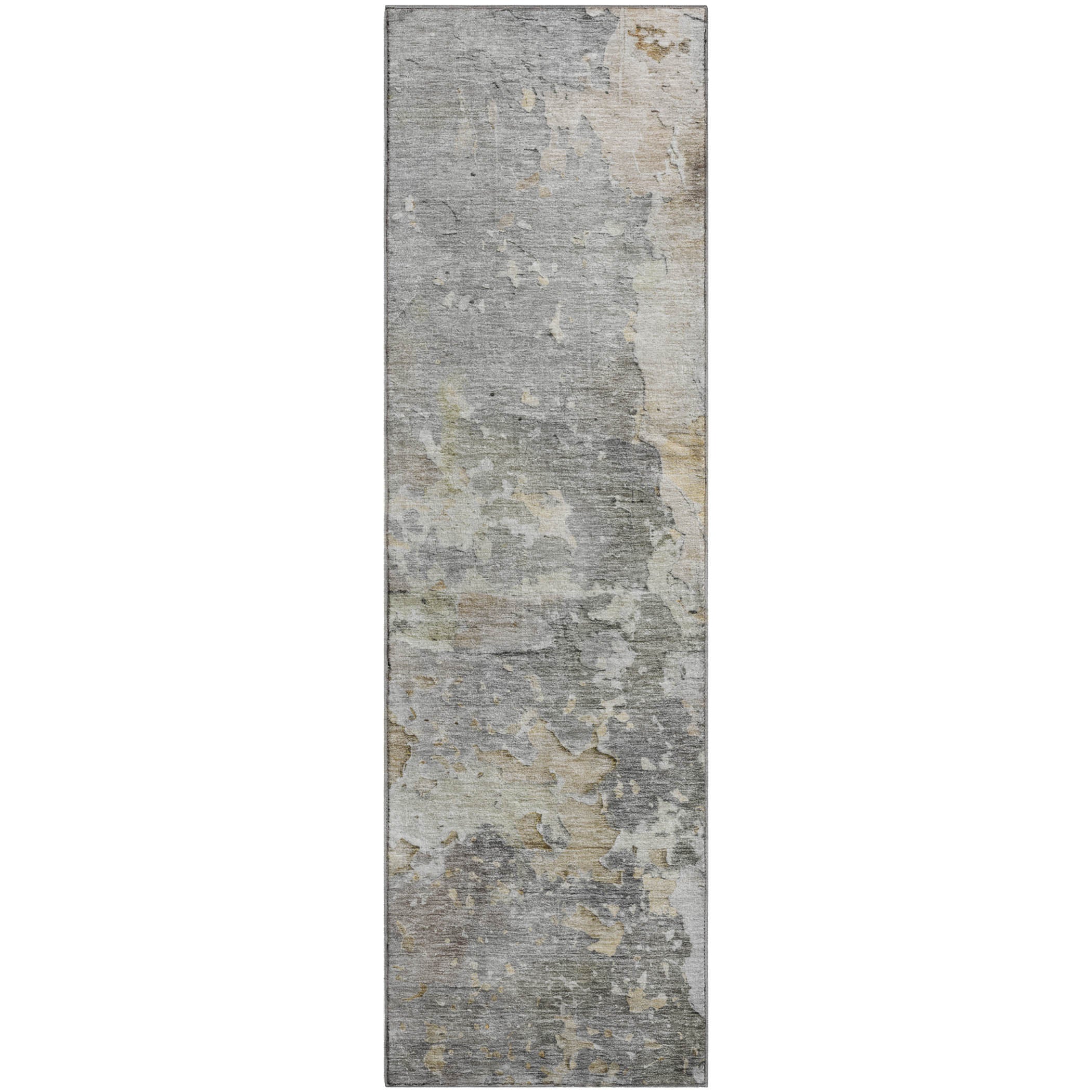 Havana Machine Washable Transitional Gray Rug 2'3" x 7'6" #shape_Runner
