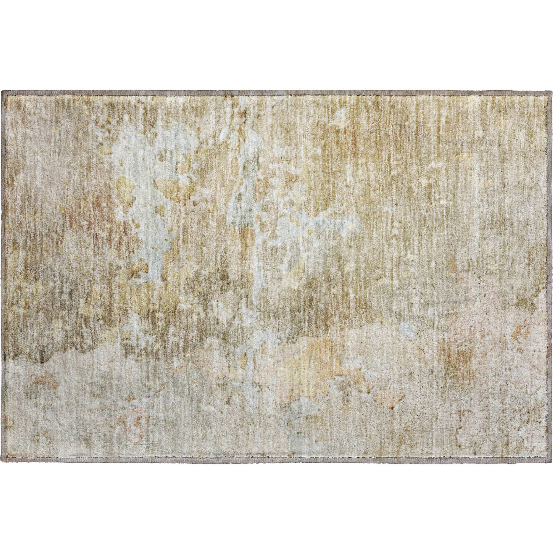 Havana Machine Washable Transitional Khaki Brown Rug 1'8" x 2'6" #shape_Rectangle